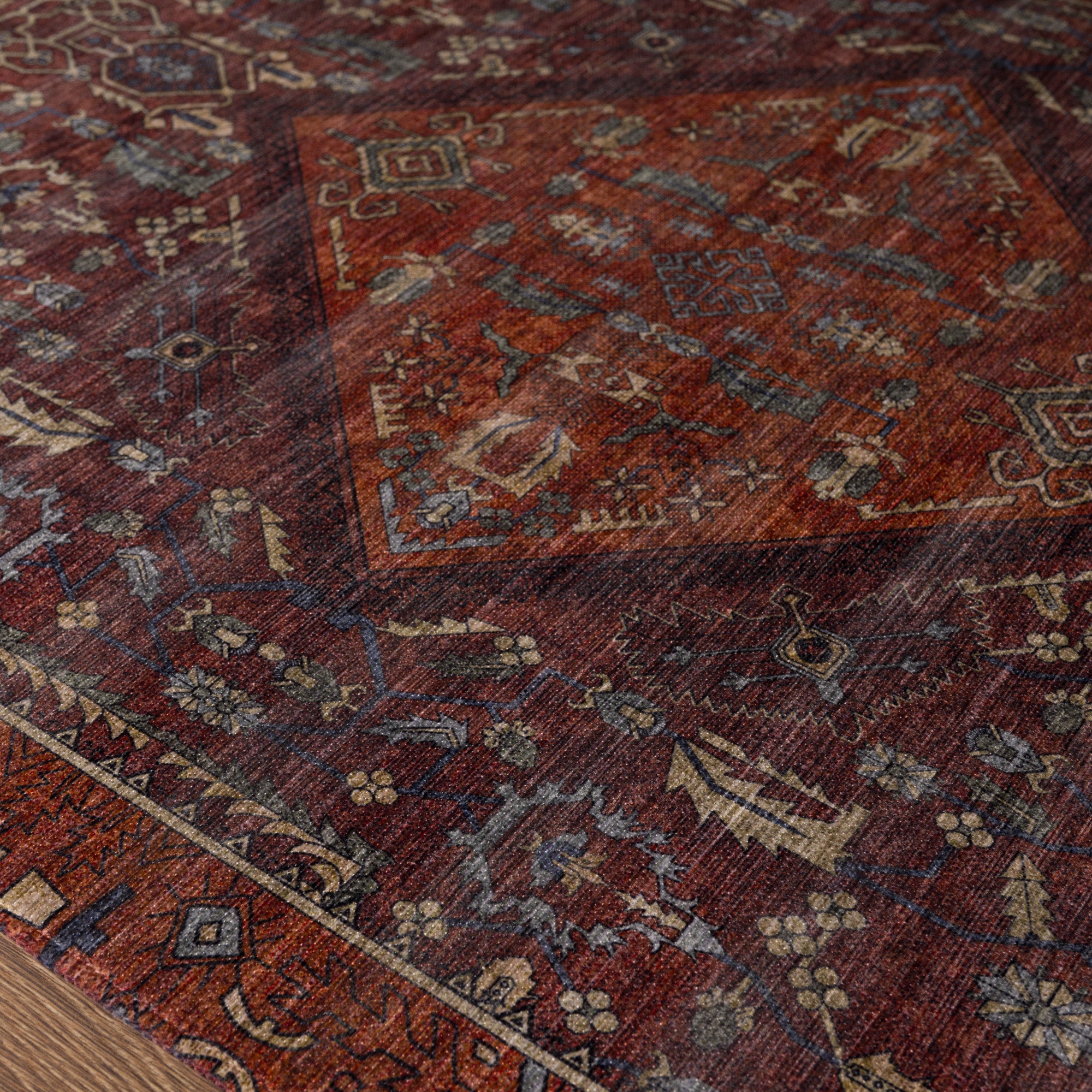 Elliot Tapis à médaillon géométrique