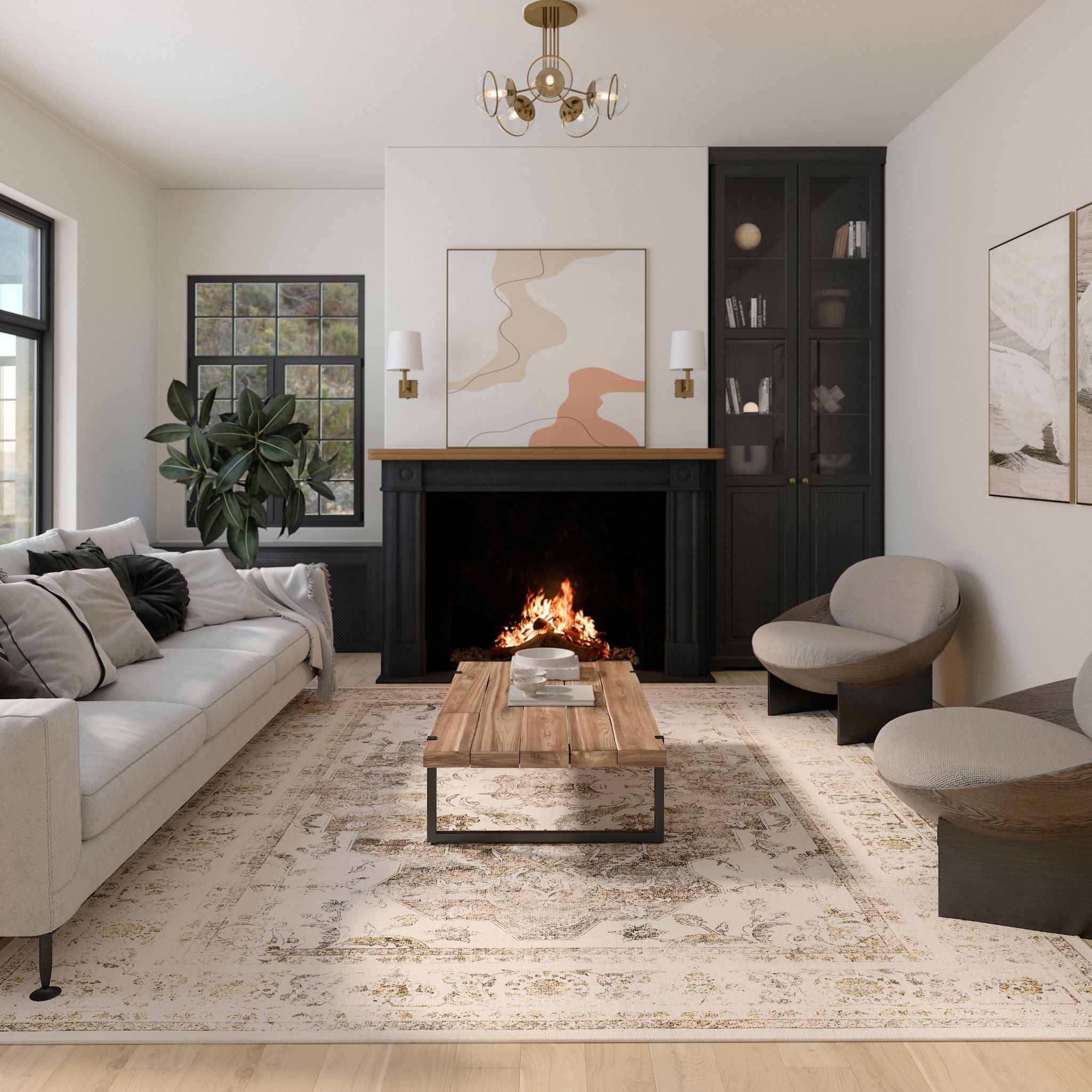 Mara Традиционен килим с медальон