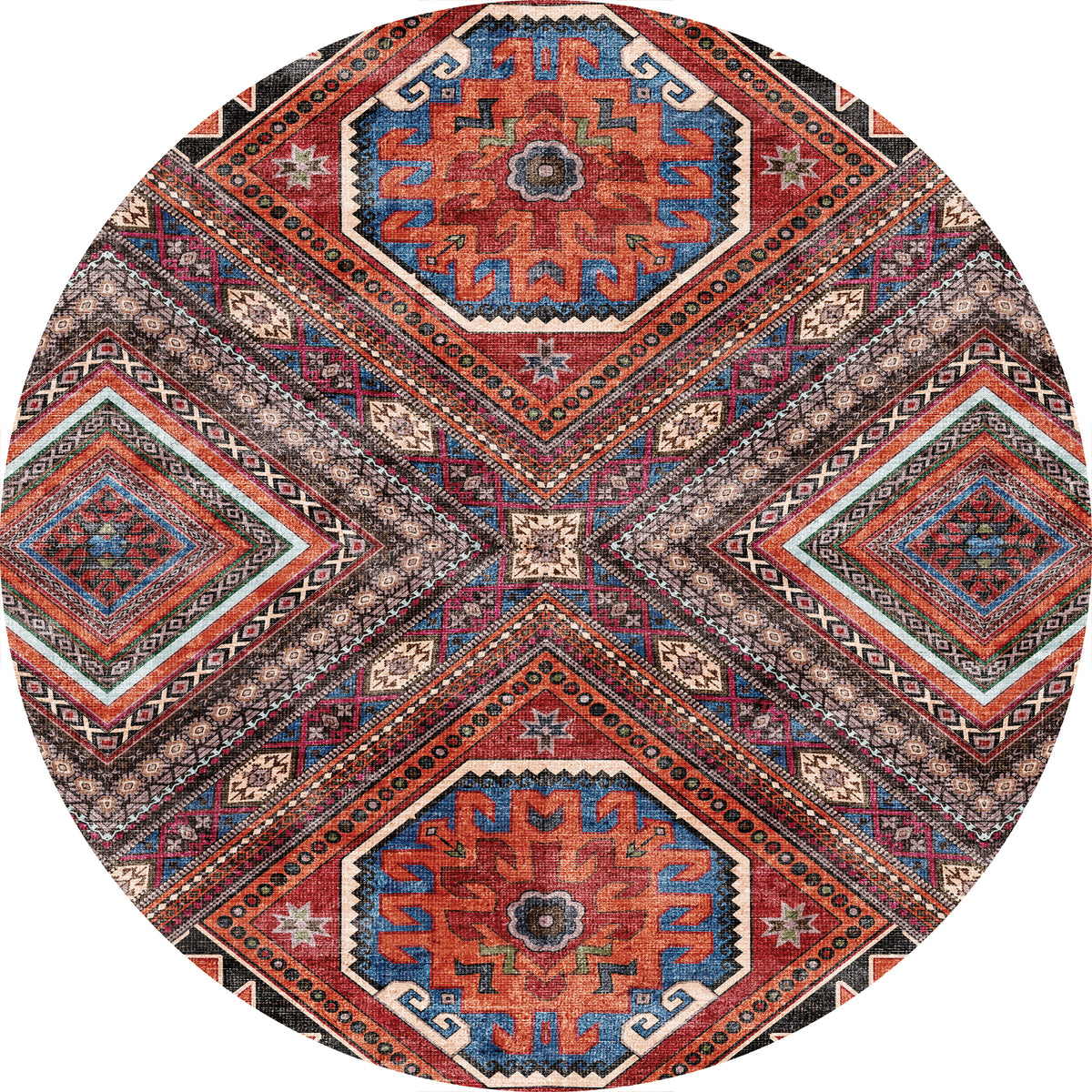 Caria Ornamentaler Medaillon-Teppich mit Stammesmotiven