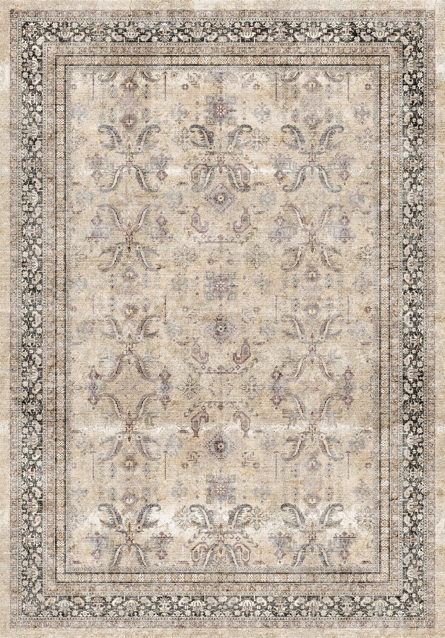 Sabra Distressed Ornamental Rug