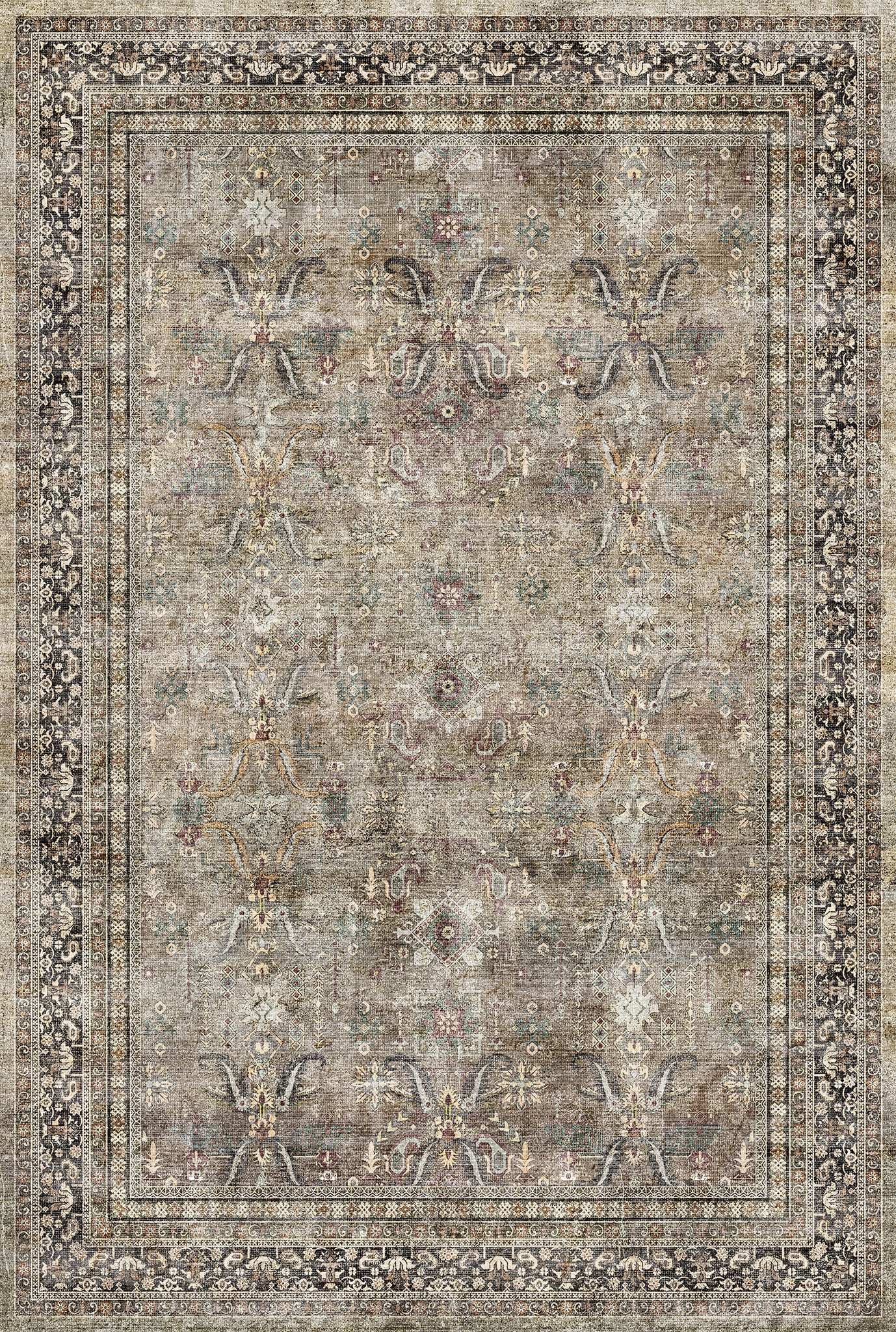 Sabra Distressed Ornamental Rug