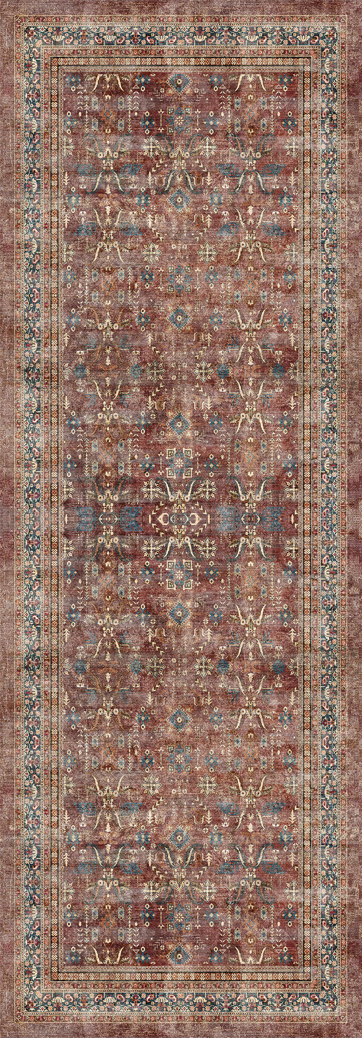 Sabra Distressed Ornamental Rug