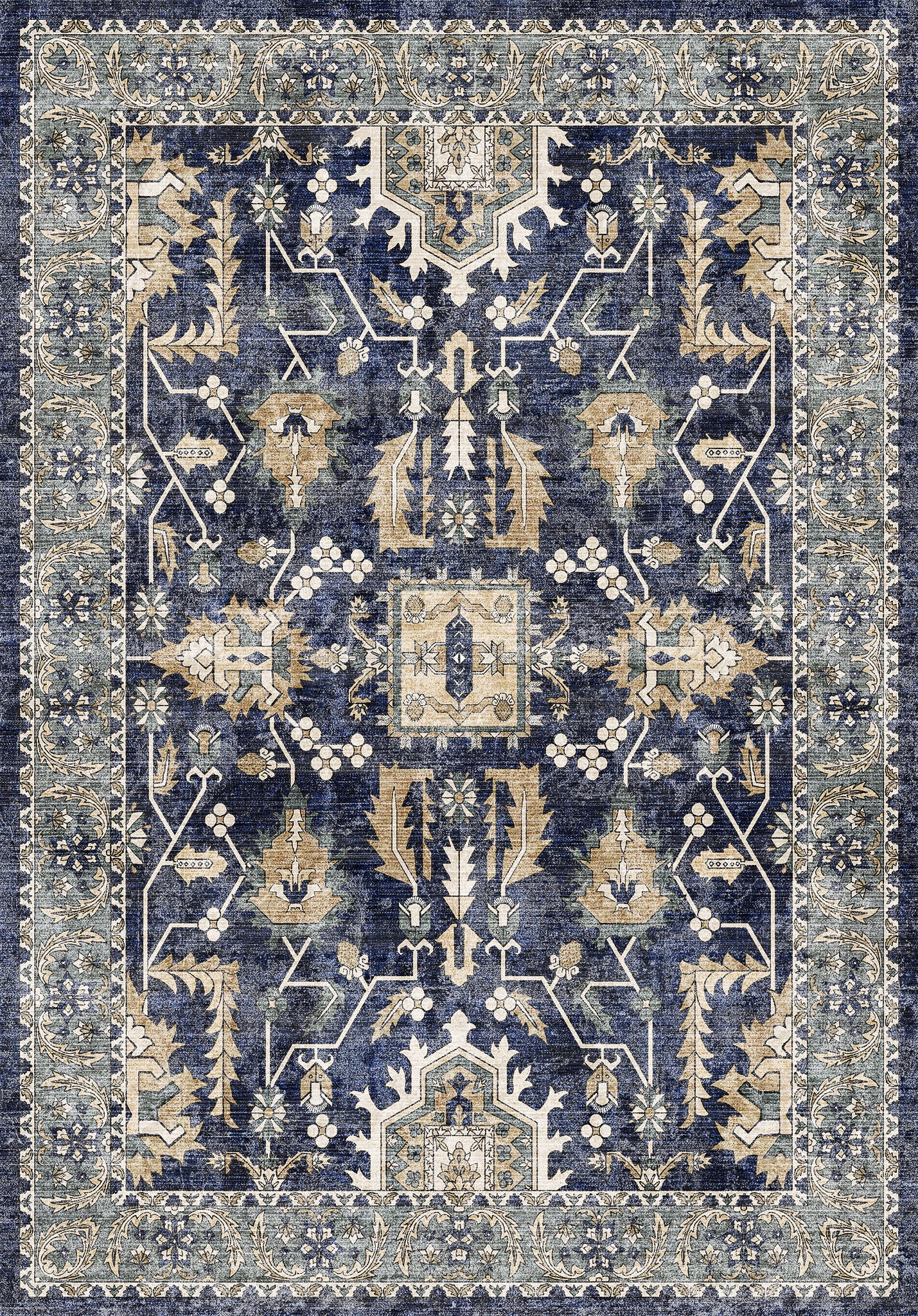 Zoe Distressed Ornamental Rug