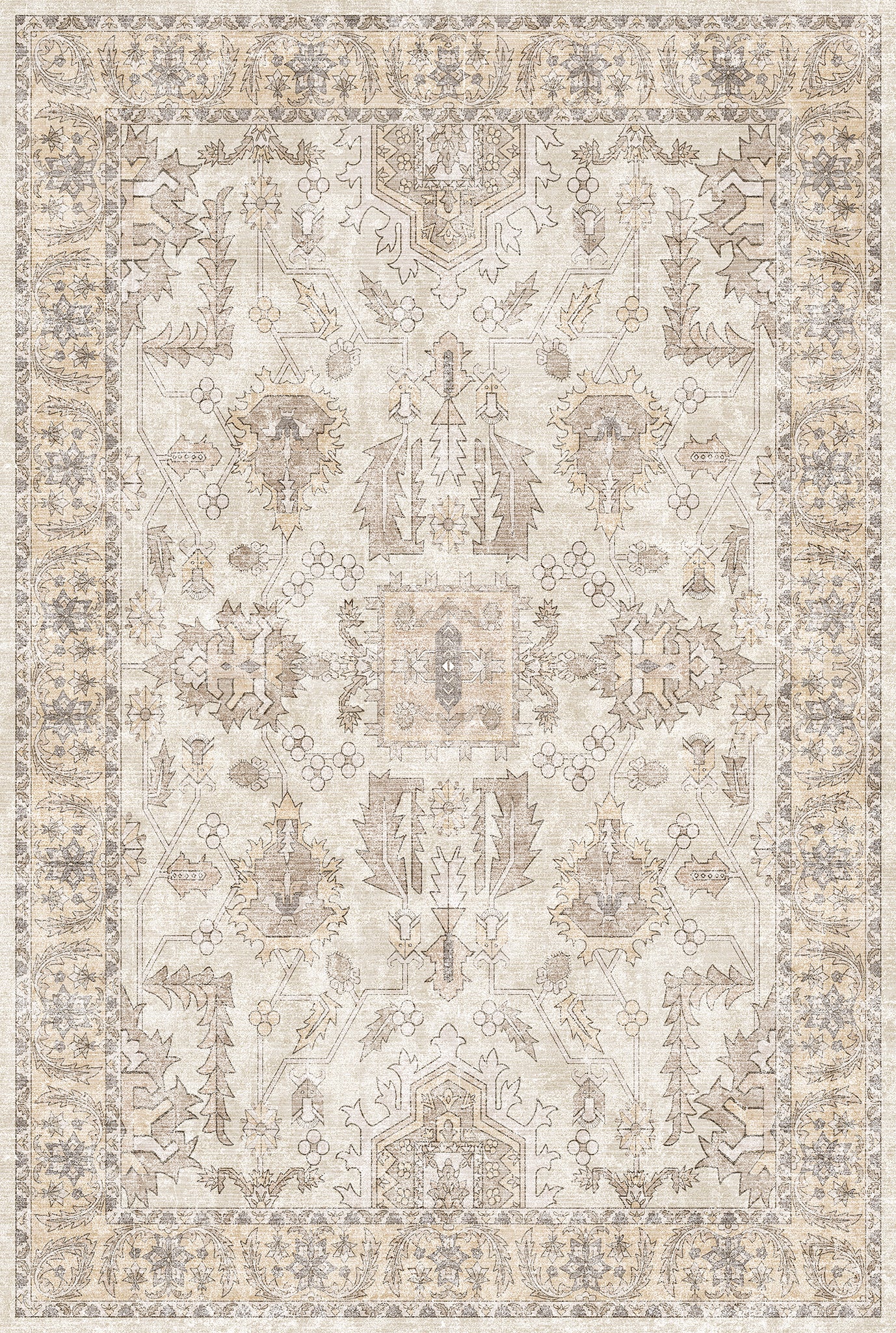 Zoe Distressed Ornamental Rug