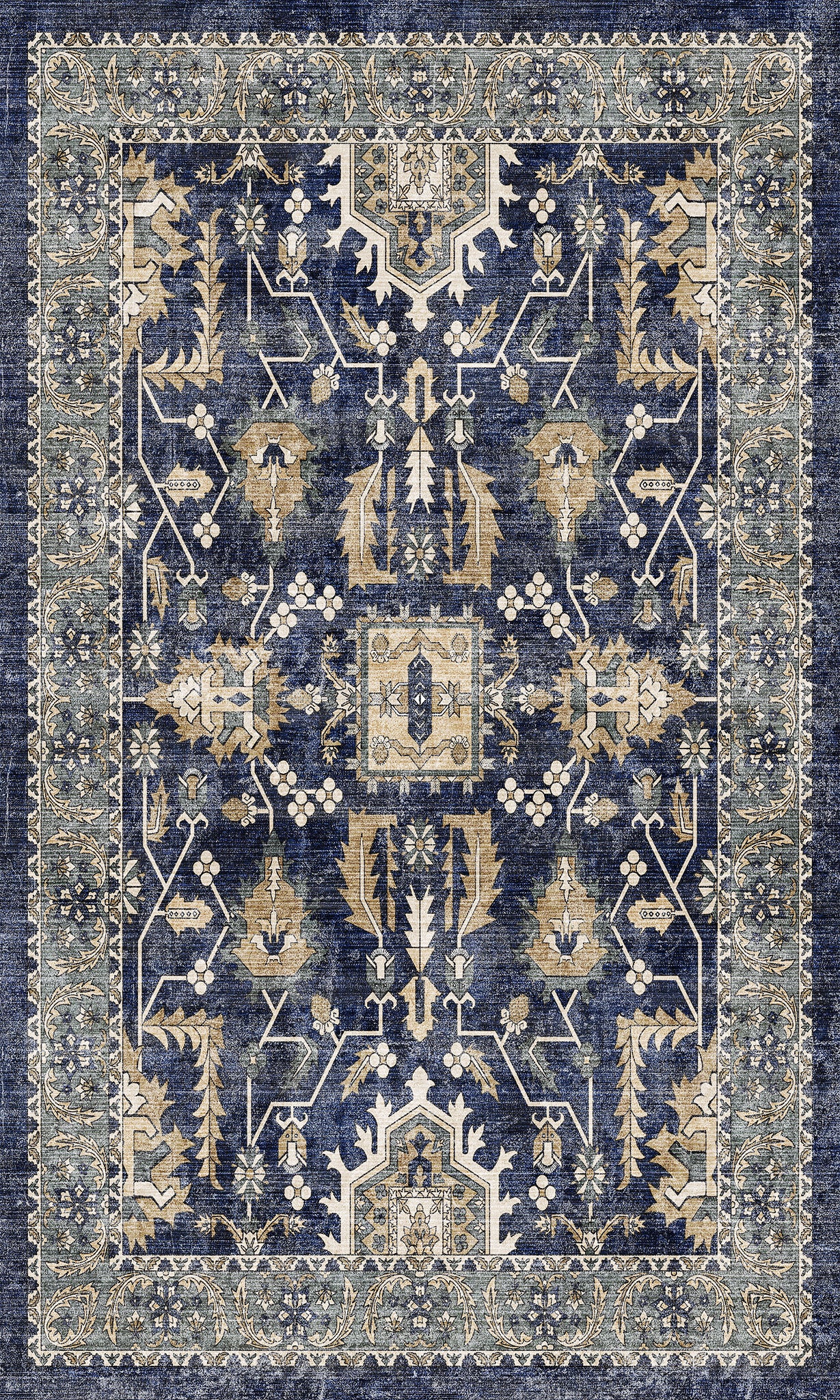 Zoe Distressed Ornamental Rug