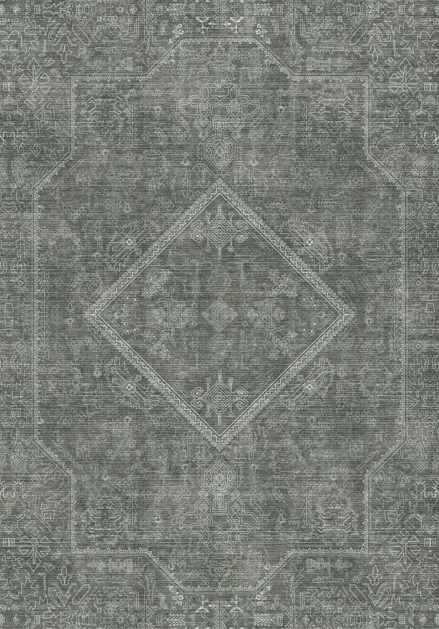 Elliot Tapis à médaillon géométrique