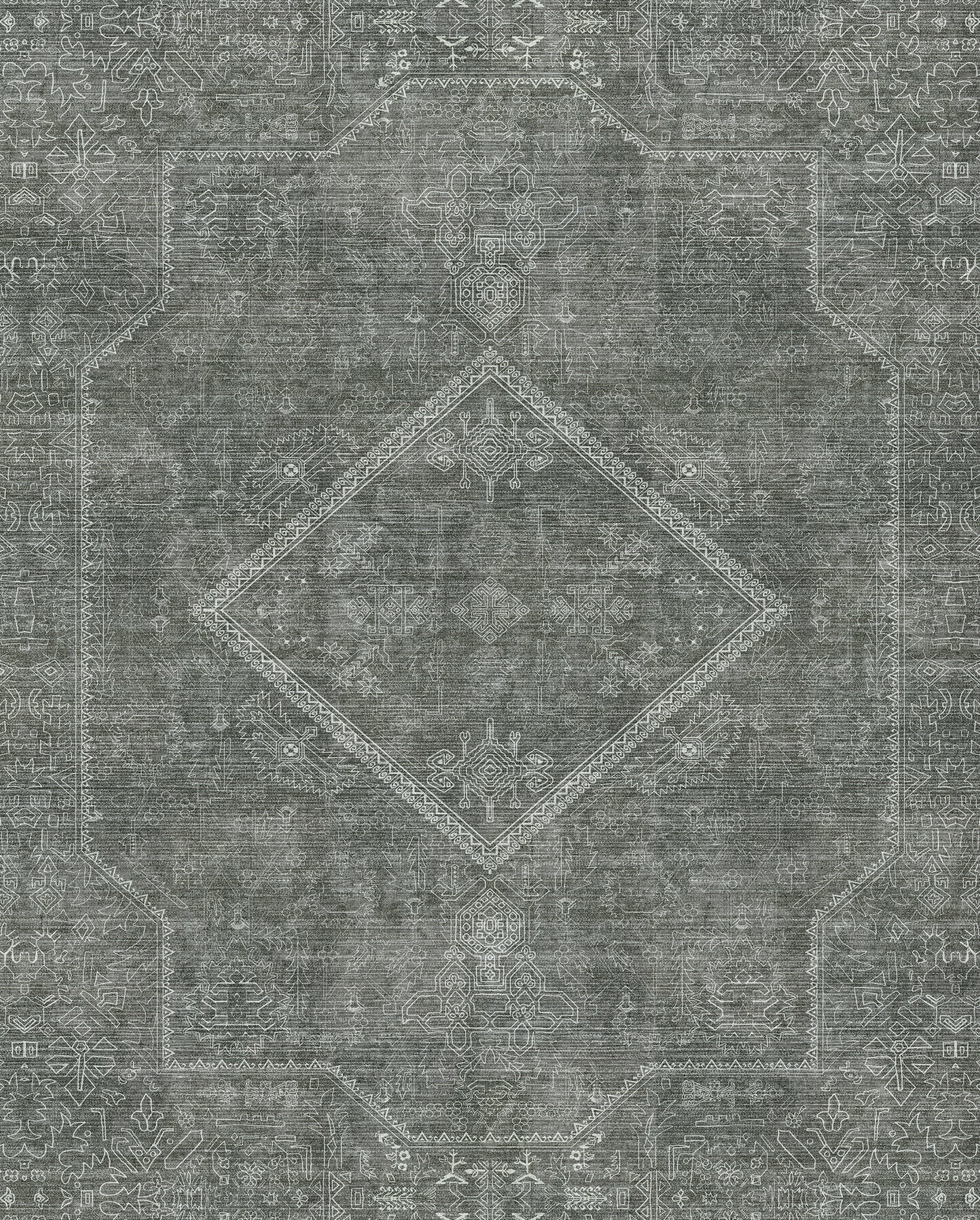 Elliot Tapis à médaillon géométrique