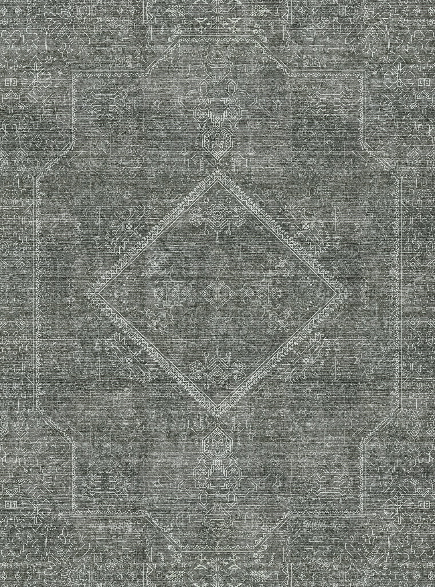 Elliot Tapis à médaillon géométrique