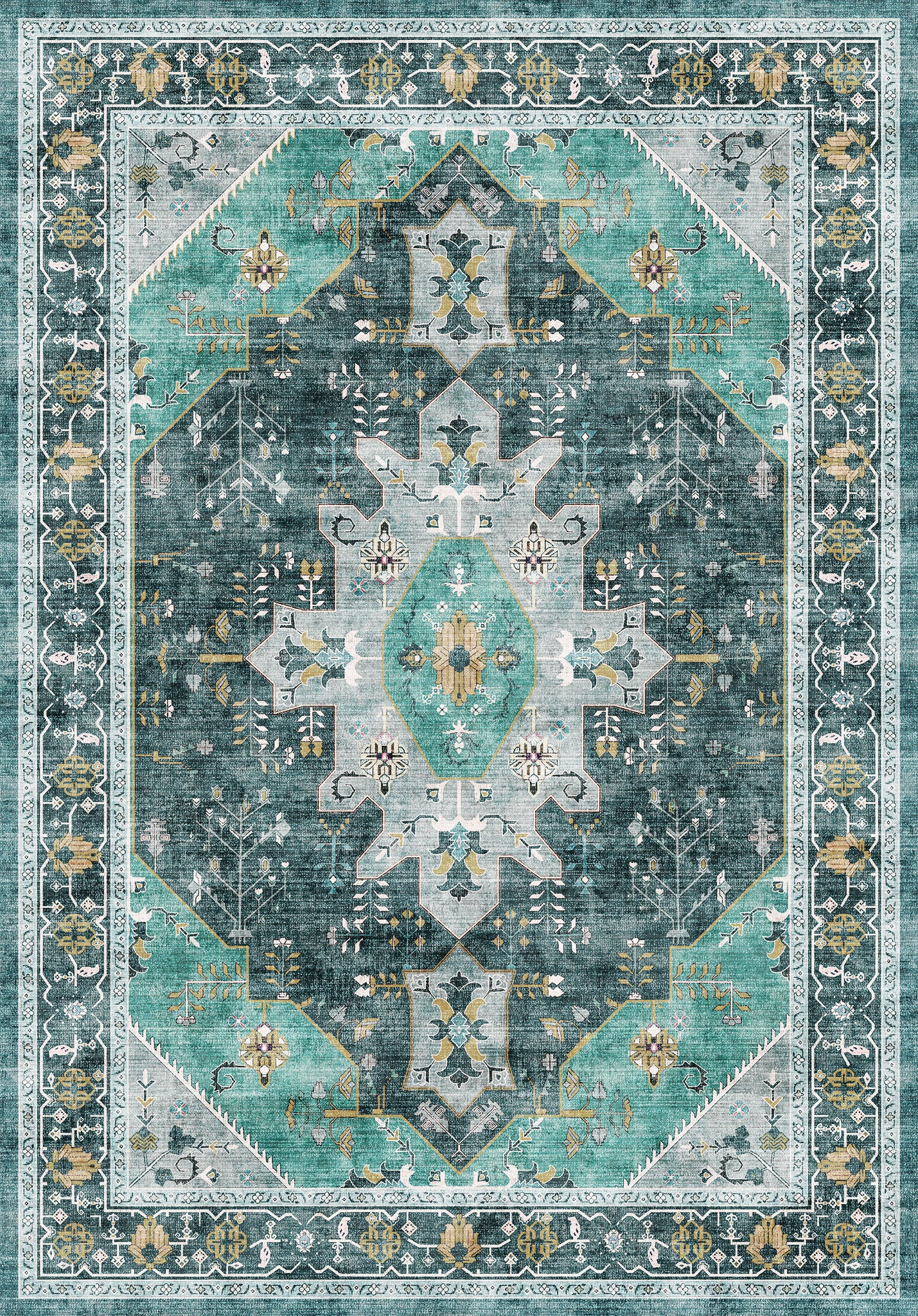 Nova Ornamentaal Bloemen Vloerkleed