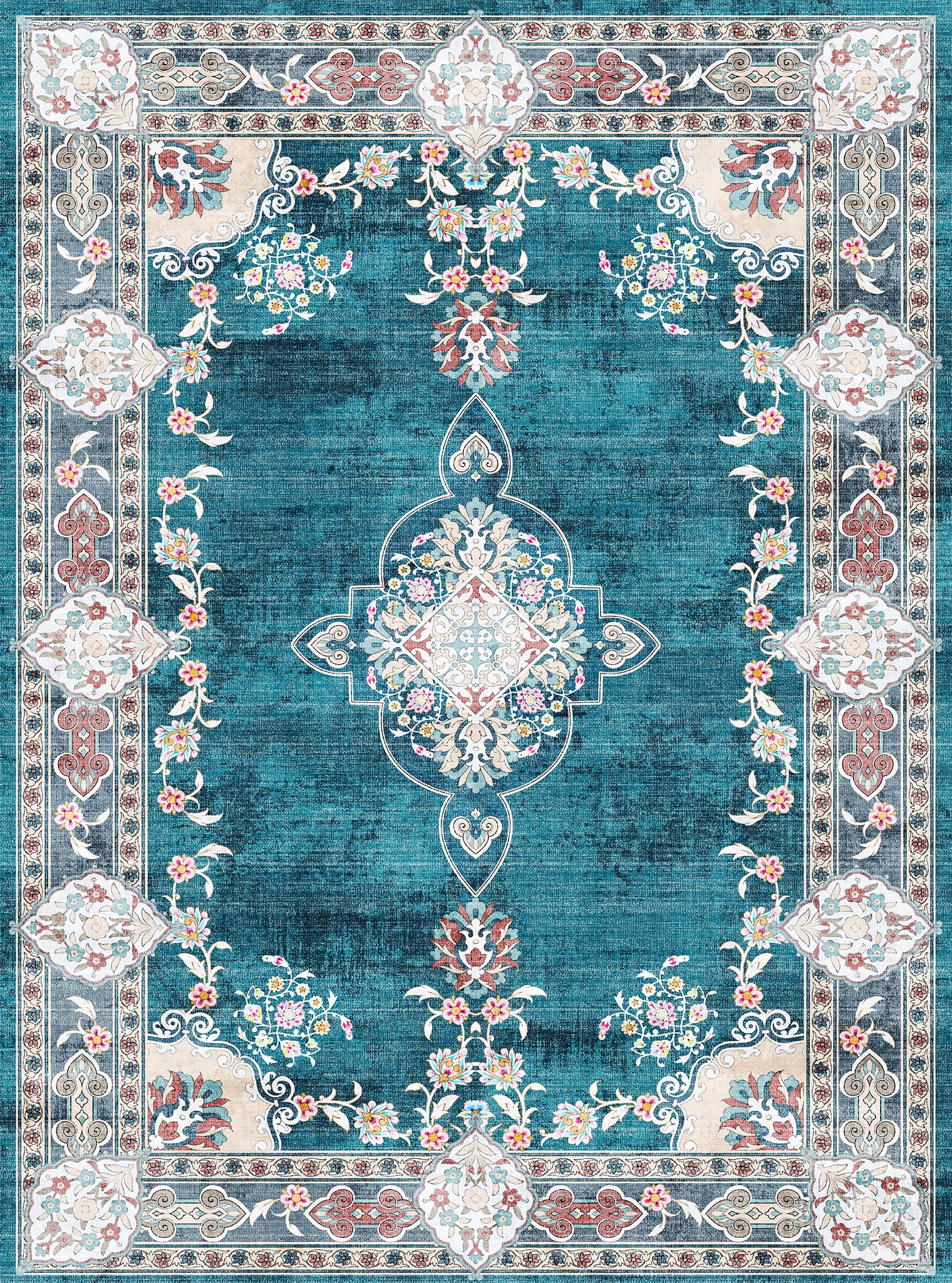 Maris Floral Medallion Design Rug