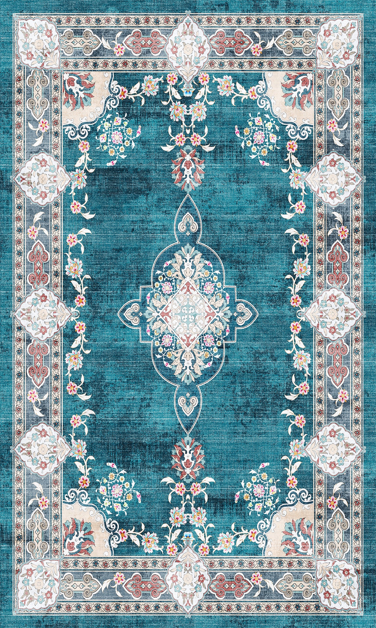 Maris Floral Medallion Design Rug