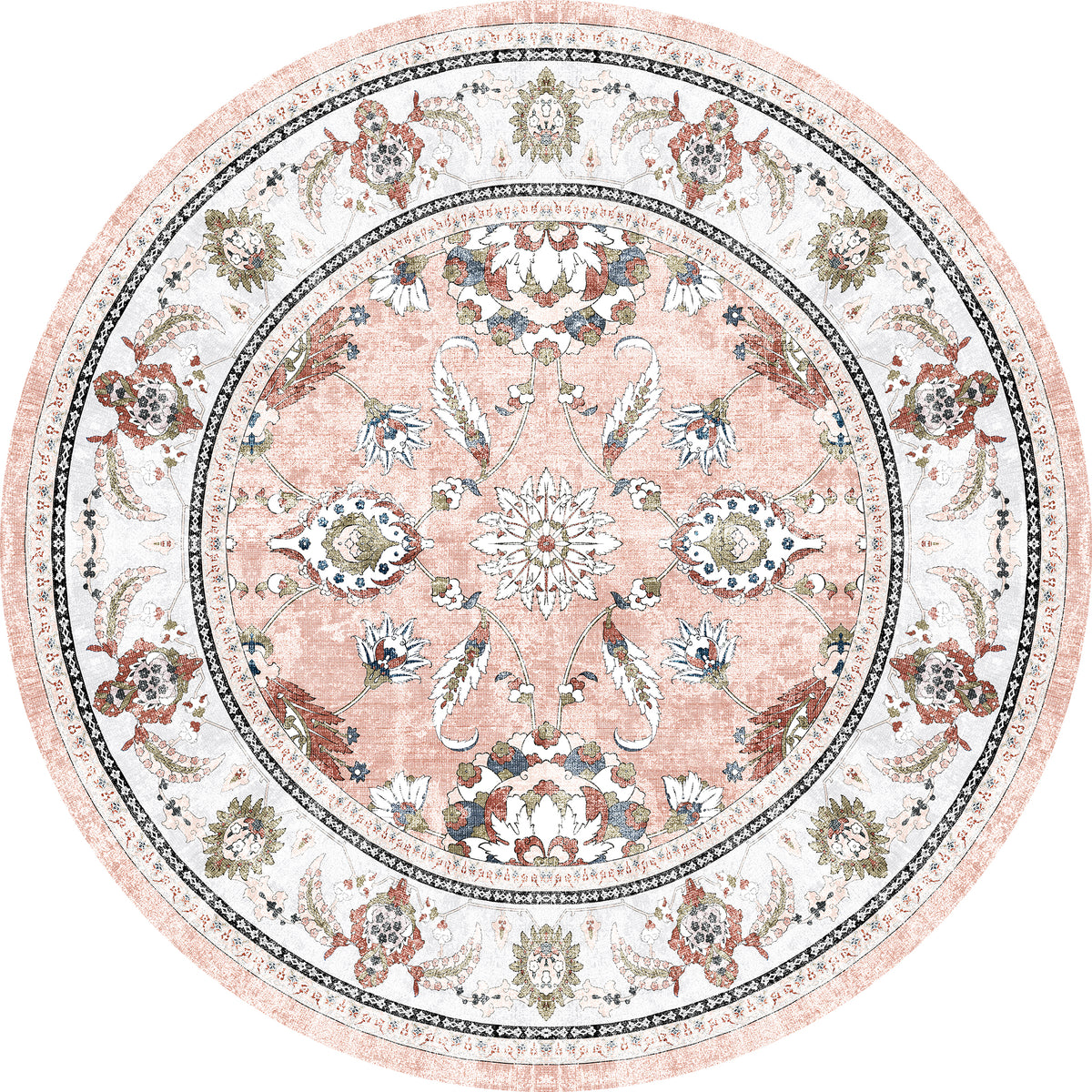 Cleo Traditioneller Teppich mit Blumenmuster