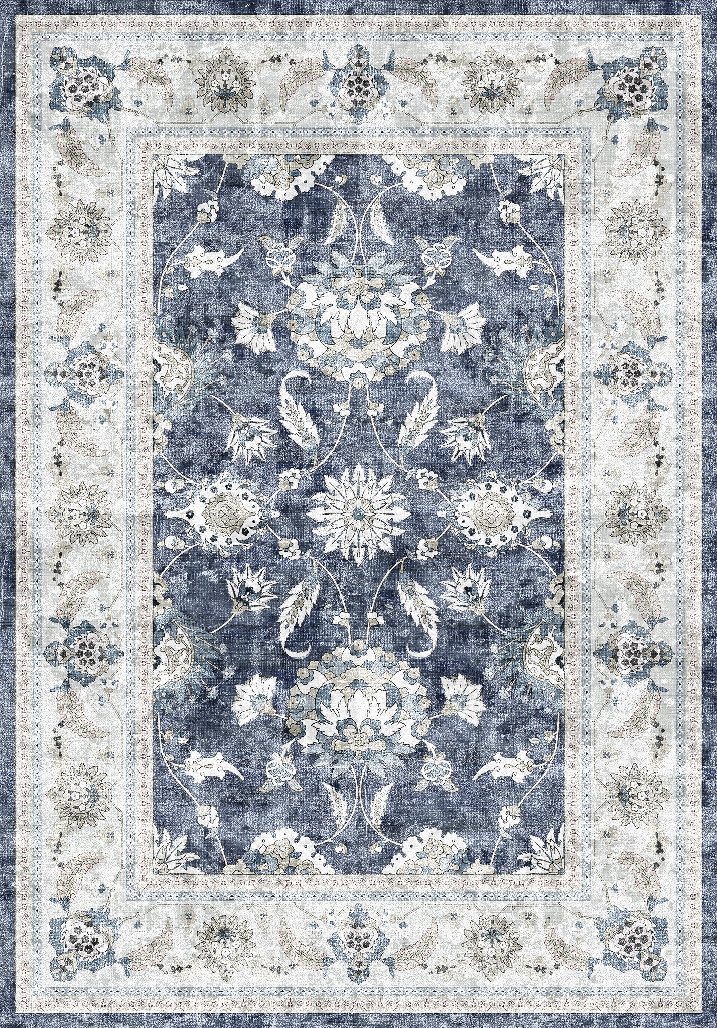 Cleo Traditional Floral Design Rug
