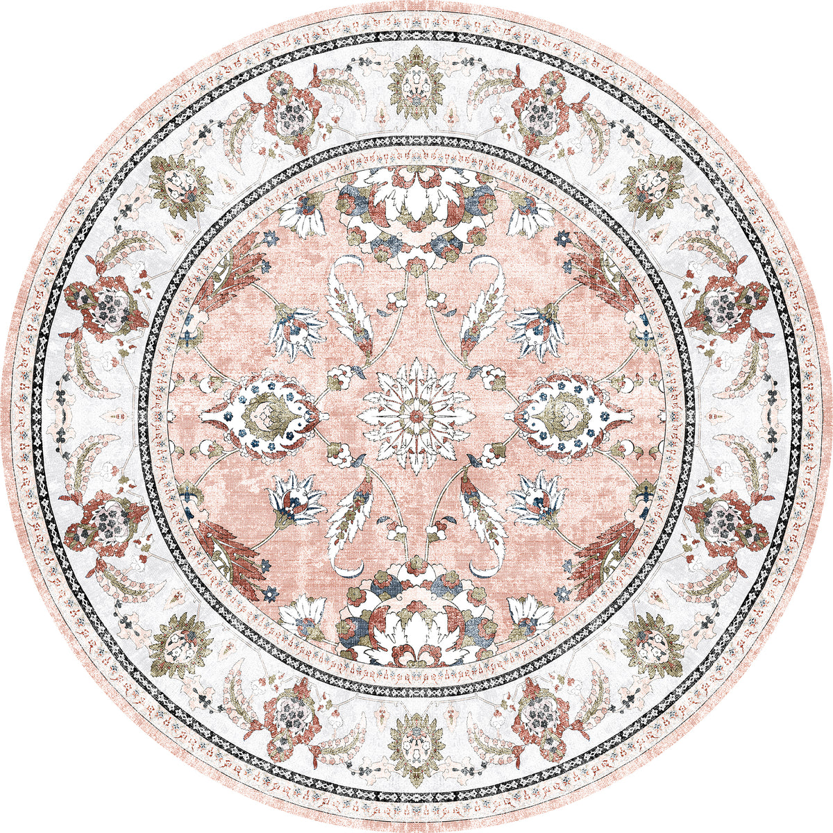 Cleo Traditioneller Teppich mit Blumenmuster