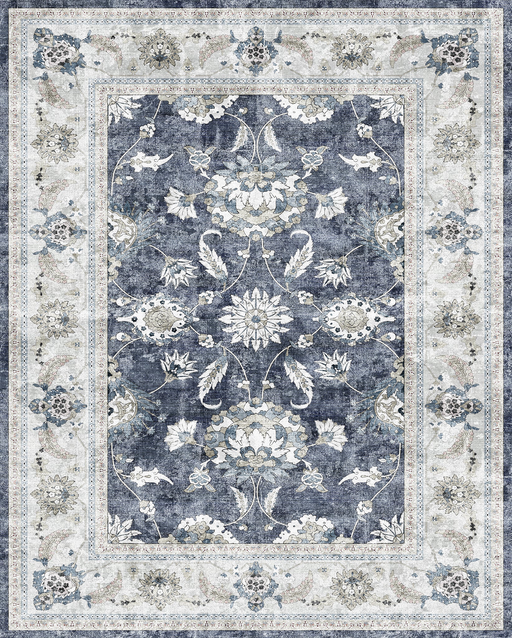 Cleo Traditional Floral Design Rug