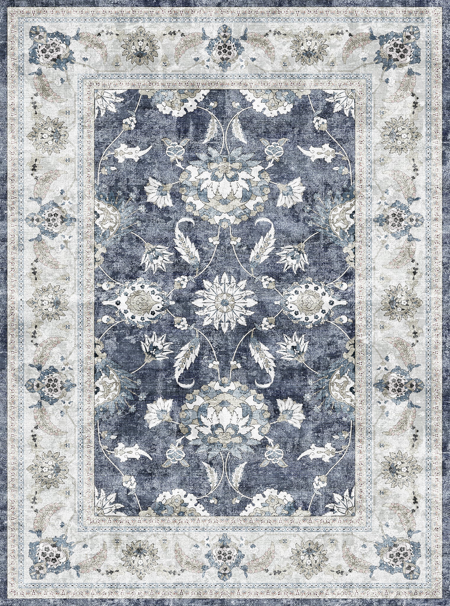 Cleo Traditional Floral Design Rug