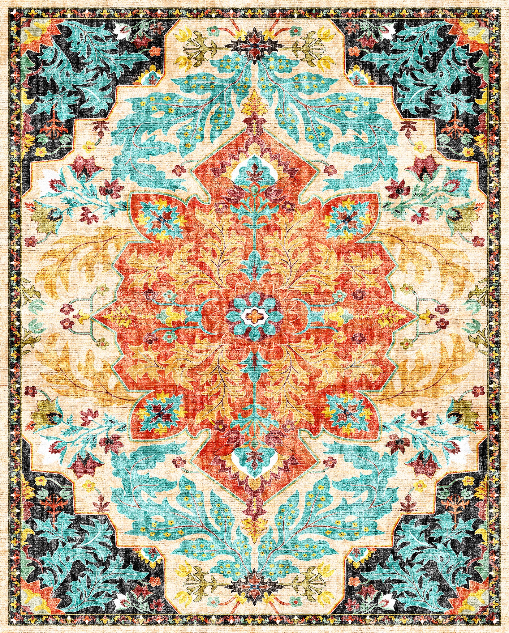 Coraline Tapete Ornamental Eclético