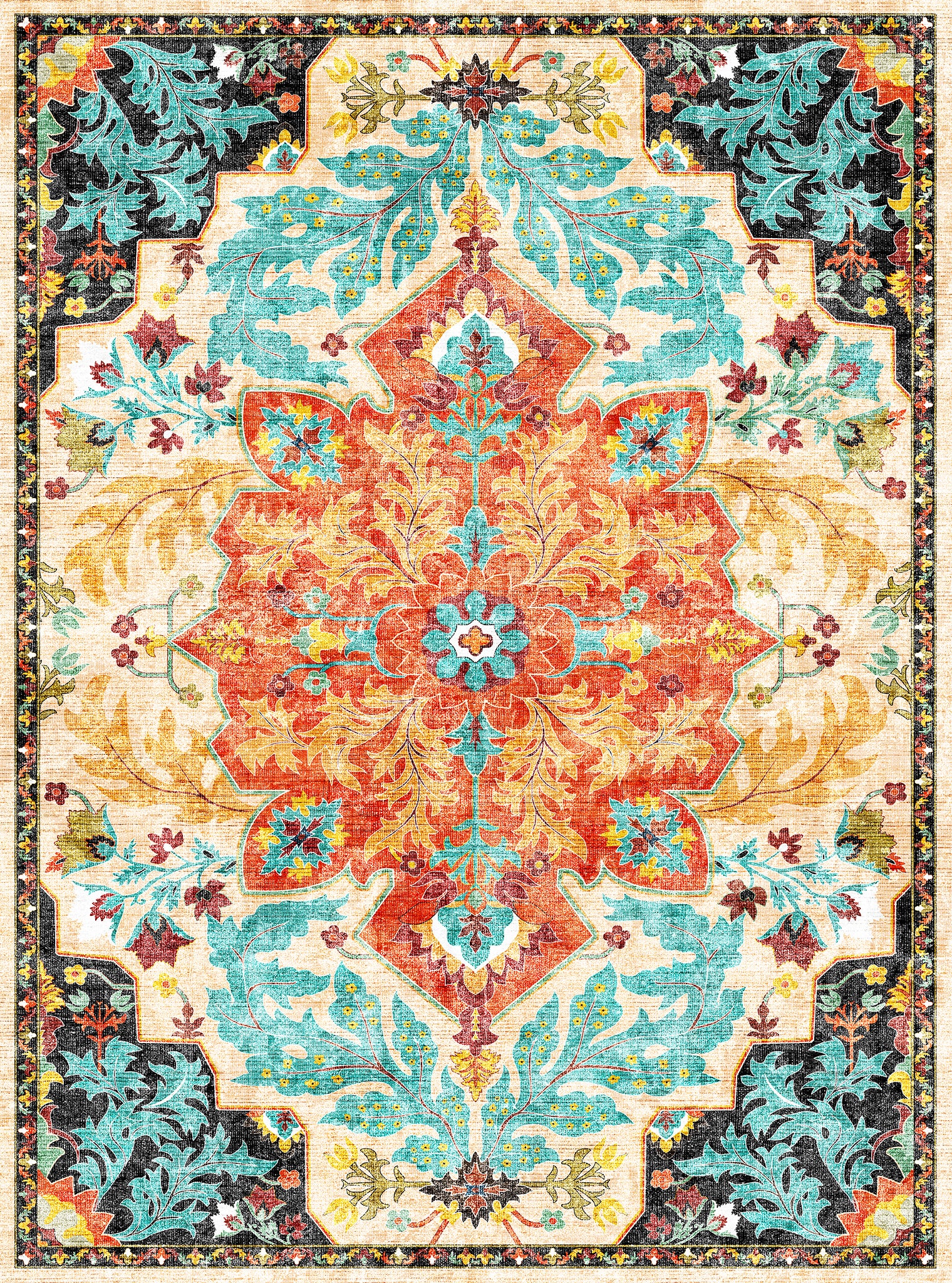Coraline Tapete Ornamental Eclético
