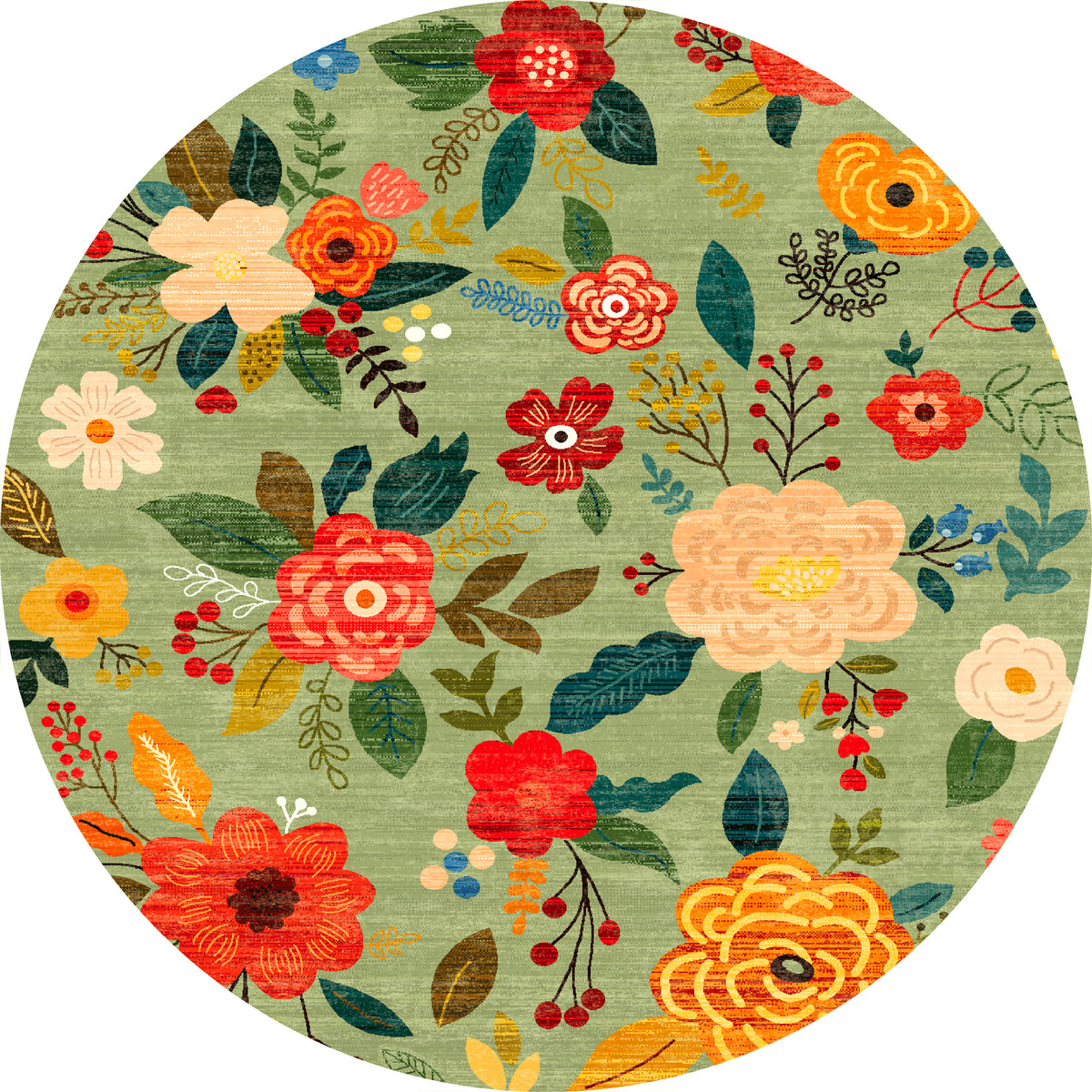 Lera Vintage Bloemenpatroon Vloerkleed