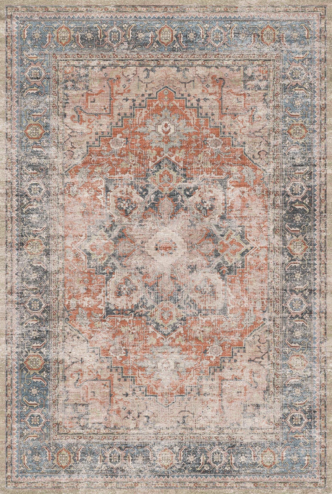 Alina Vintage-Medaillon-Teppich