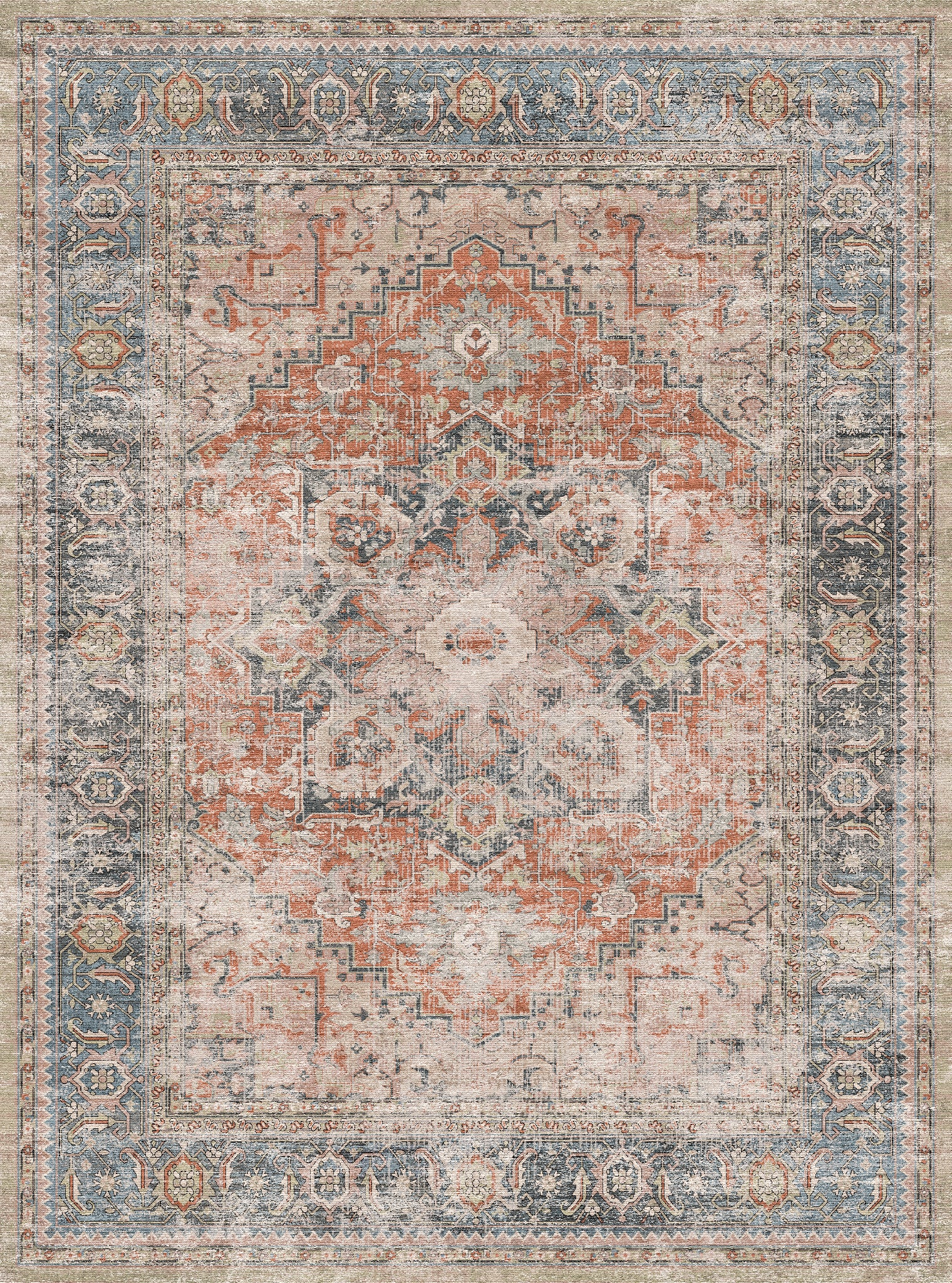 Alina Vintage-Medaillon-Teppich