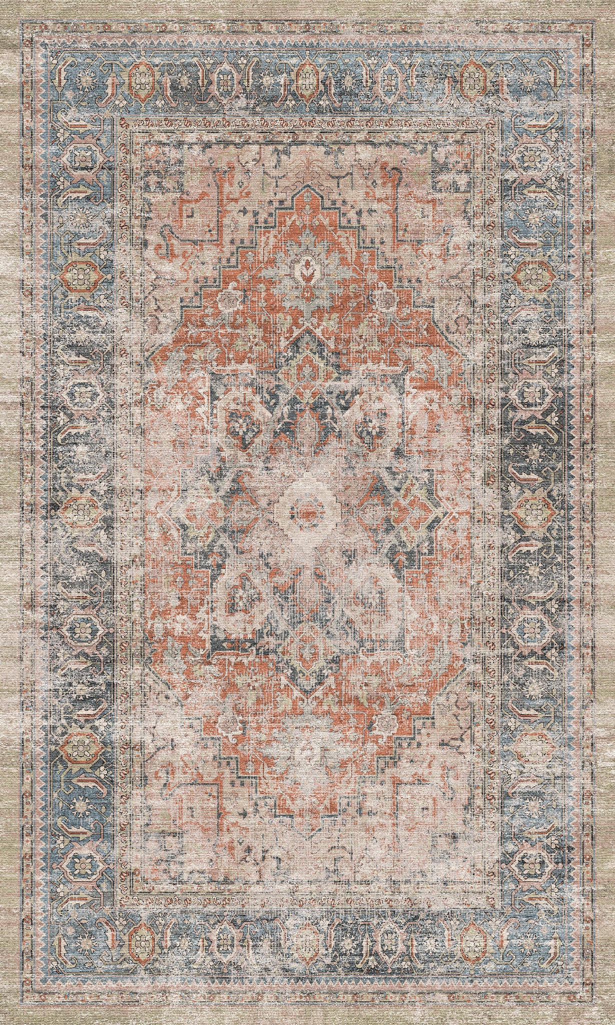 Alina Vintage-Medaillon-Teppich