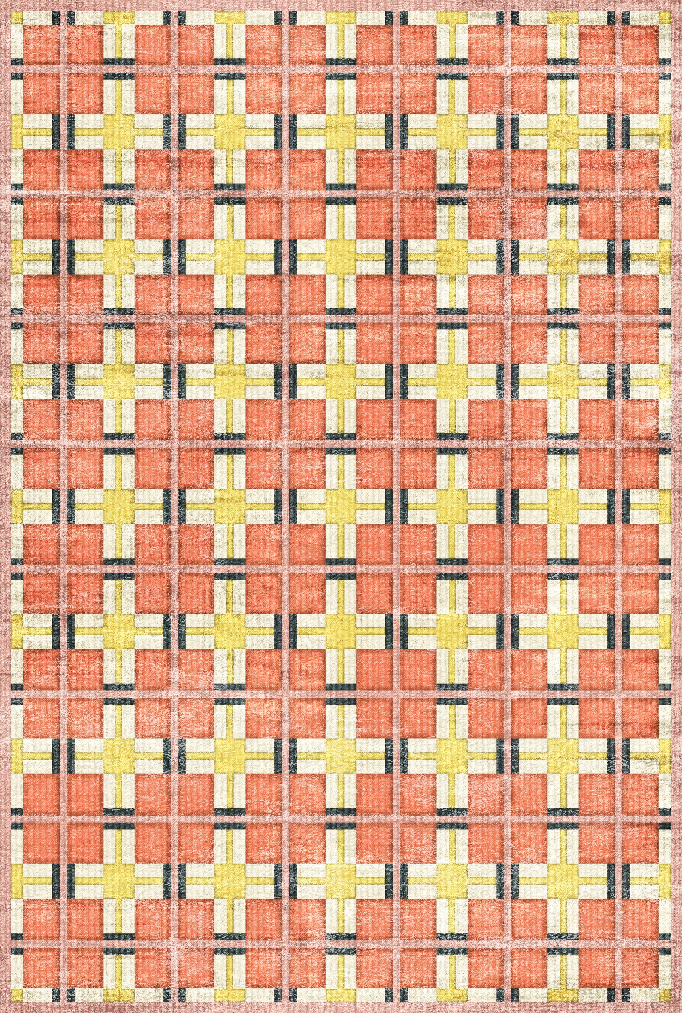 Harry Tapis moderne à carreaux