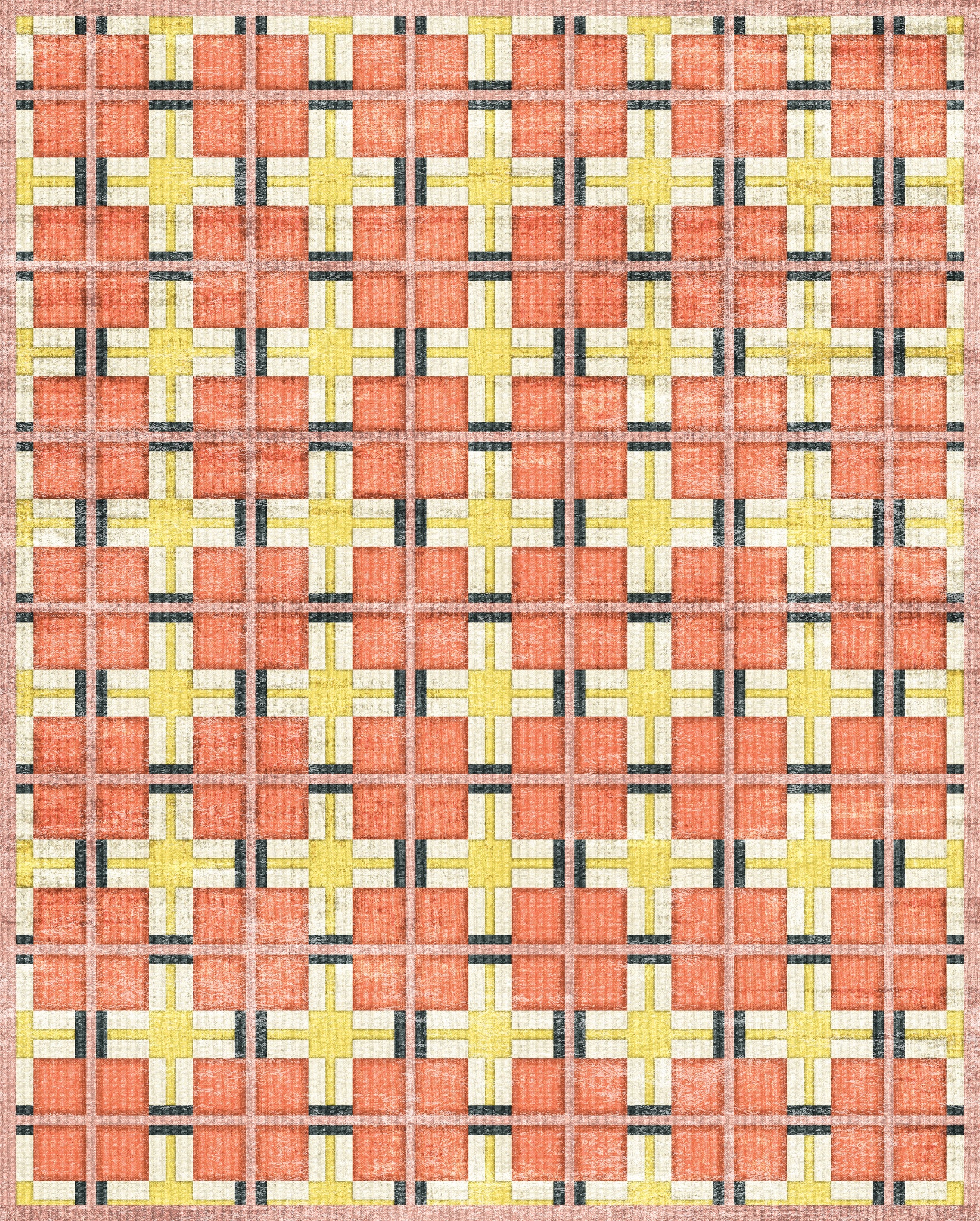 Harry Tapis moderne à carreaux