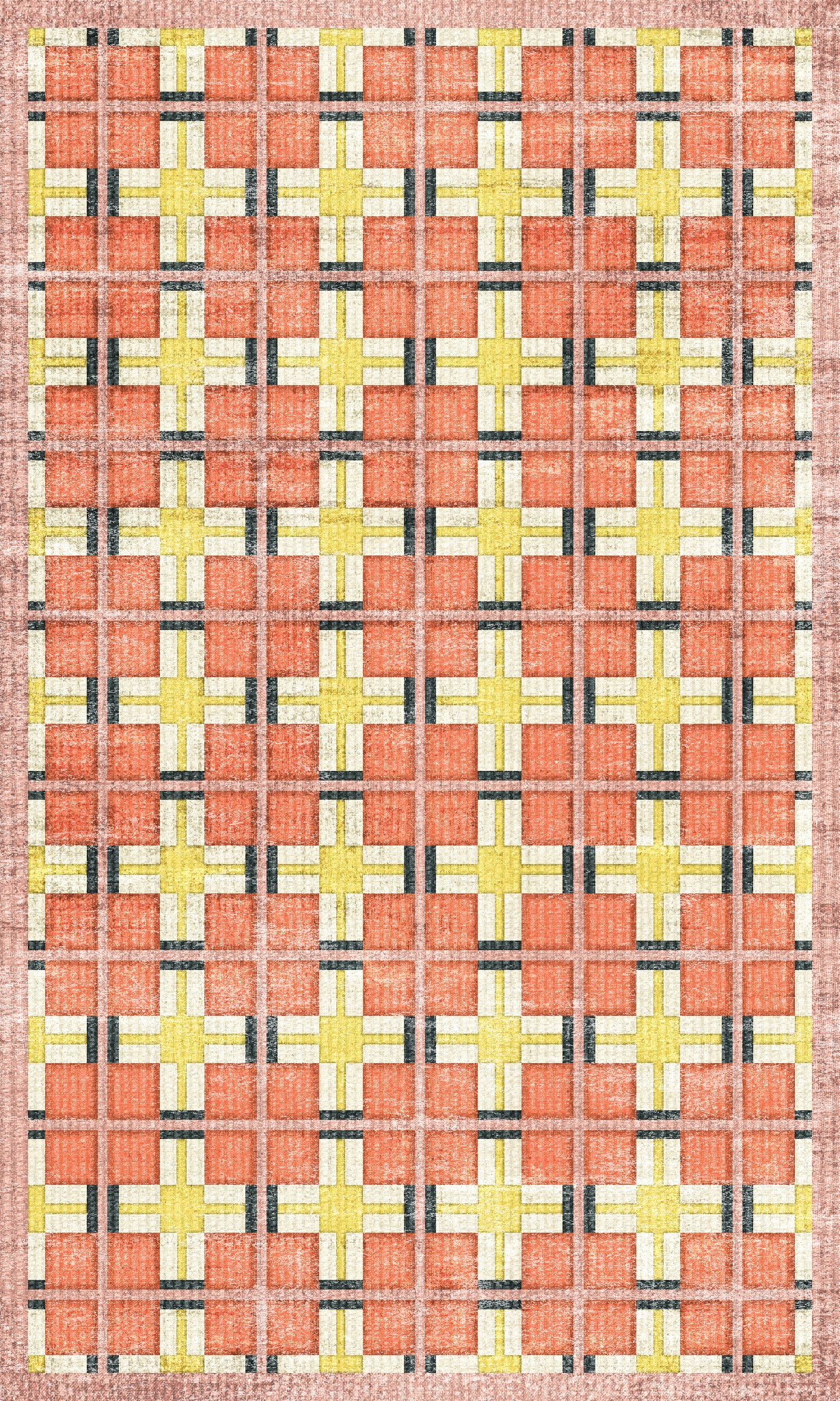 Harry Tapis moderne à carreaux