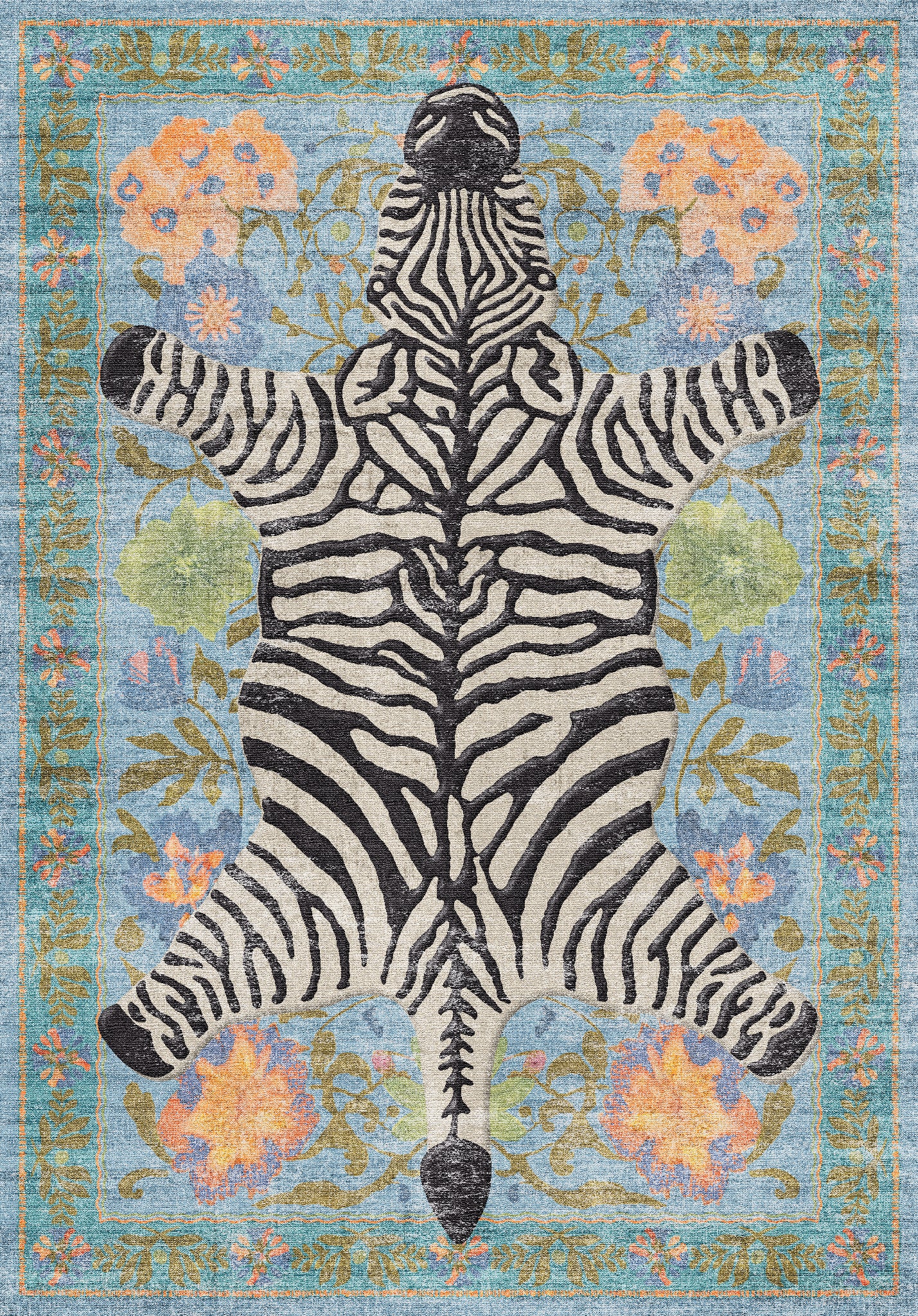 Yara Botanischer Zebra-Teppich