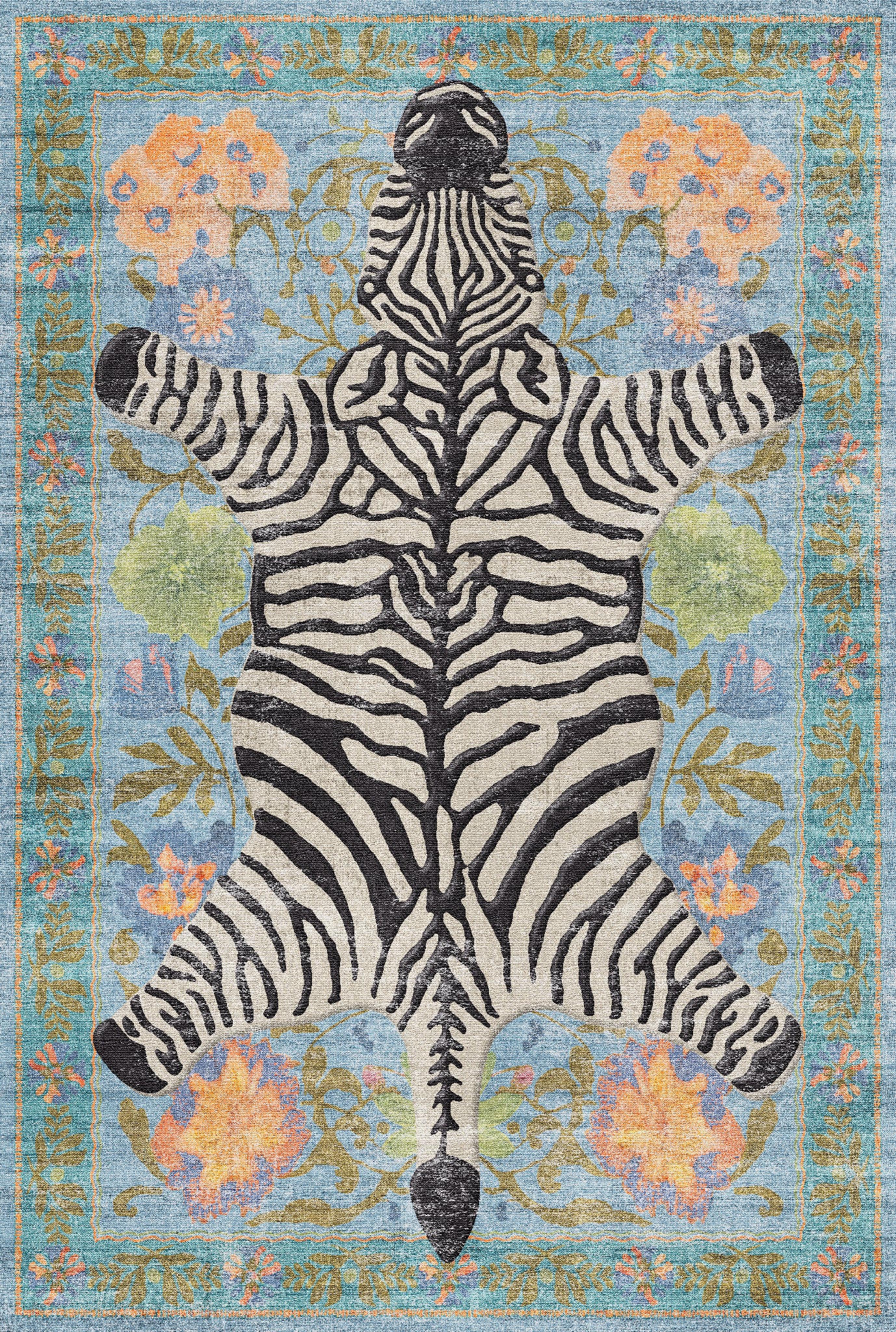 Yara Botanischer Zebra-Teppich