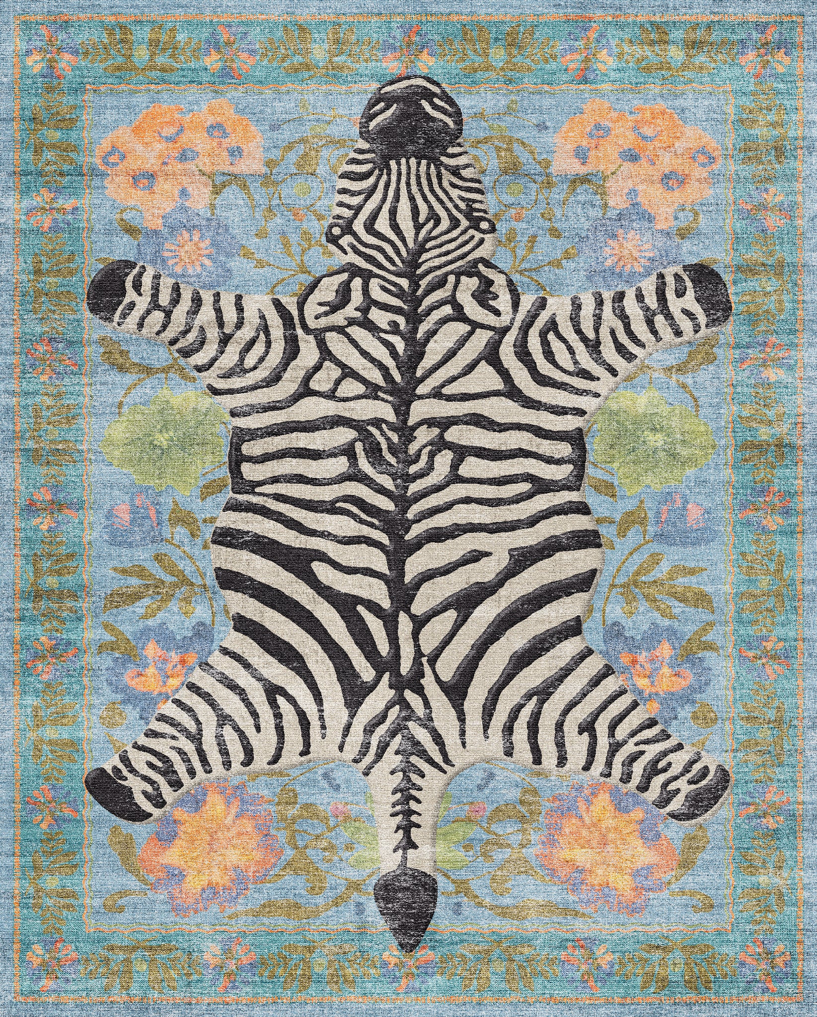 Yara Botanischer Zebra-Teppich