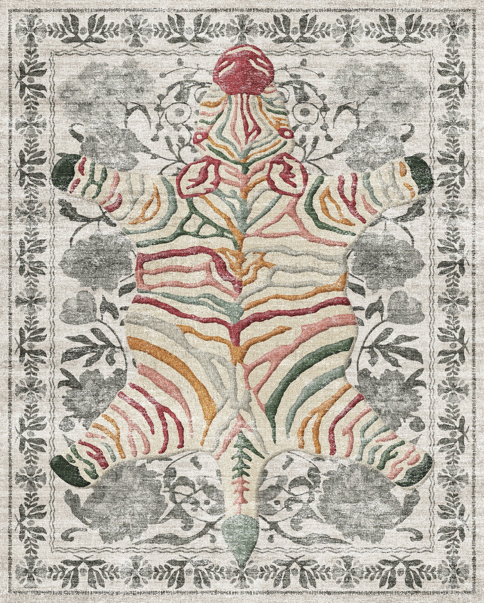 Yara Botanischer Zebra-Teppich