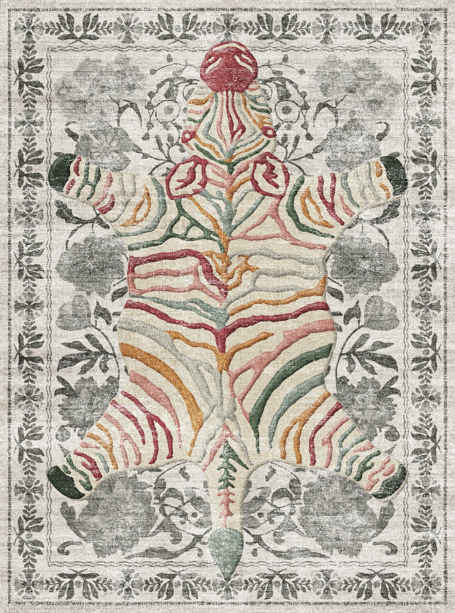 Yara Botanischer Zebra-Teppich