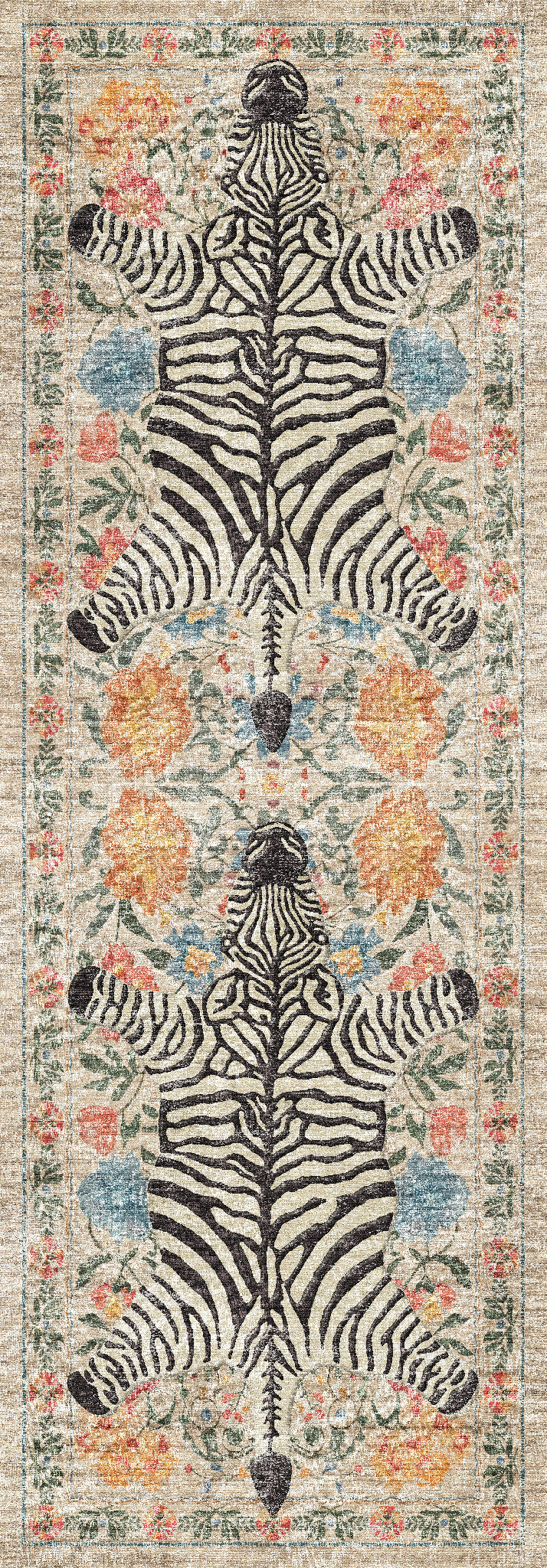 Yara Botanischer Zebra-Teppich