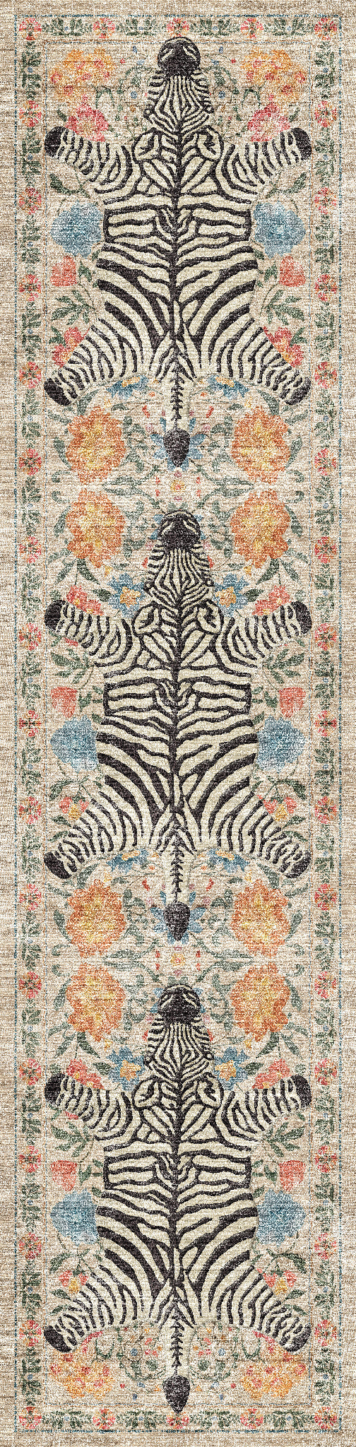 Yara Botanischer Zebra-Teppich