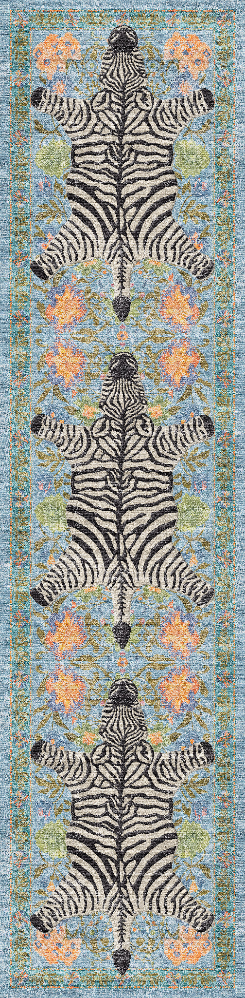 Yara Botanischer Zebra-Teppich