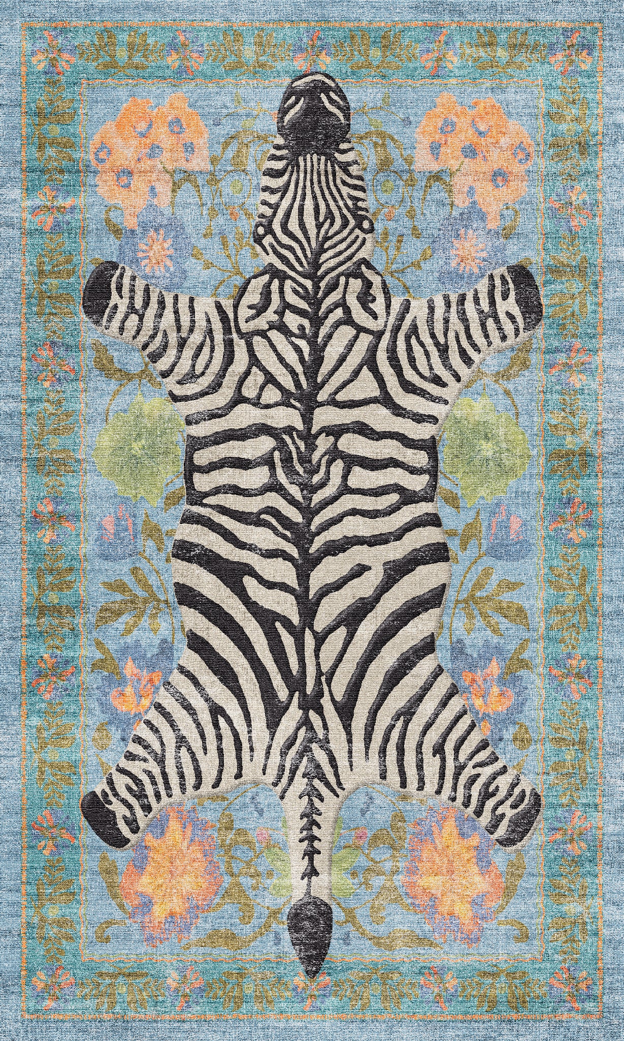 Yara Botanischer Zebra-Teppich