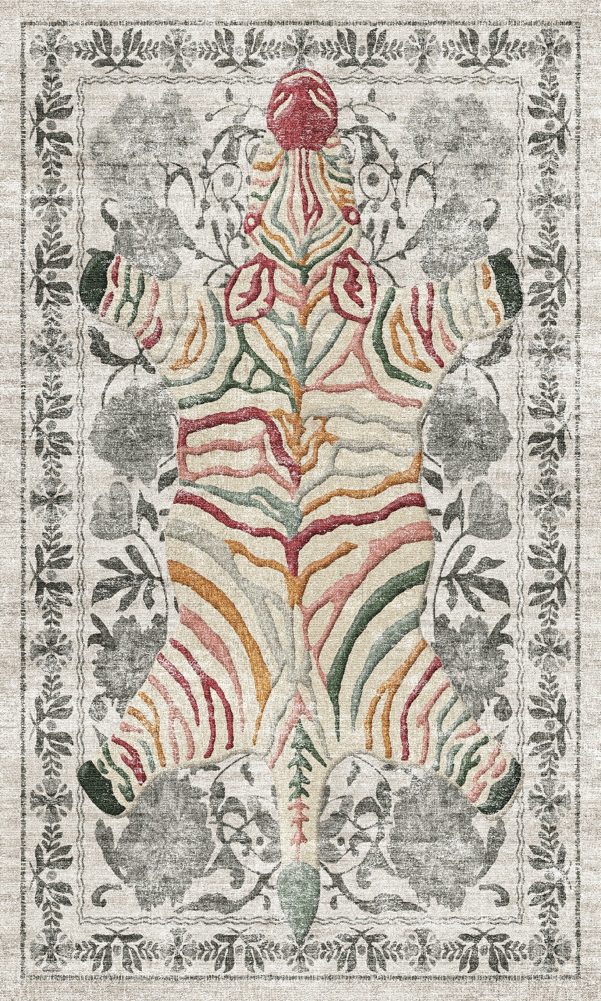 Yara Botanischer Zebra-Teppich