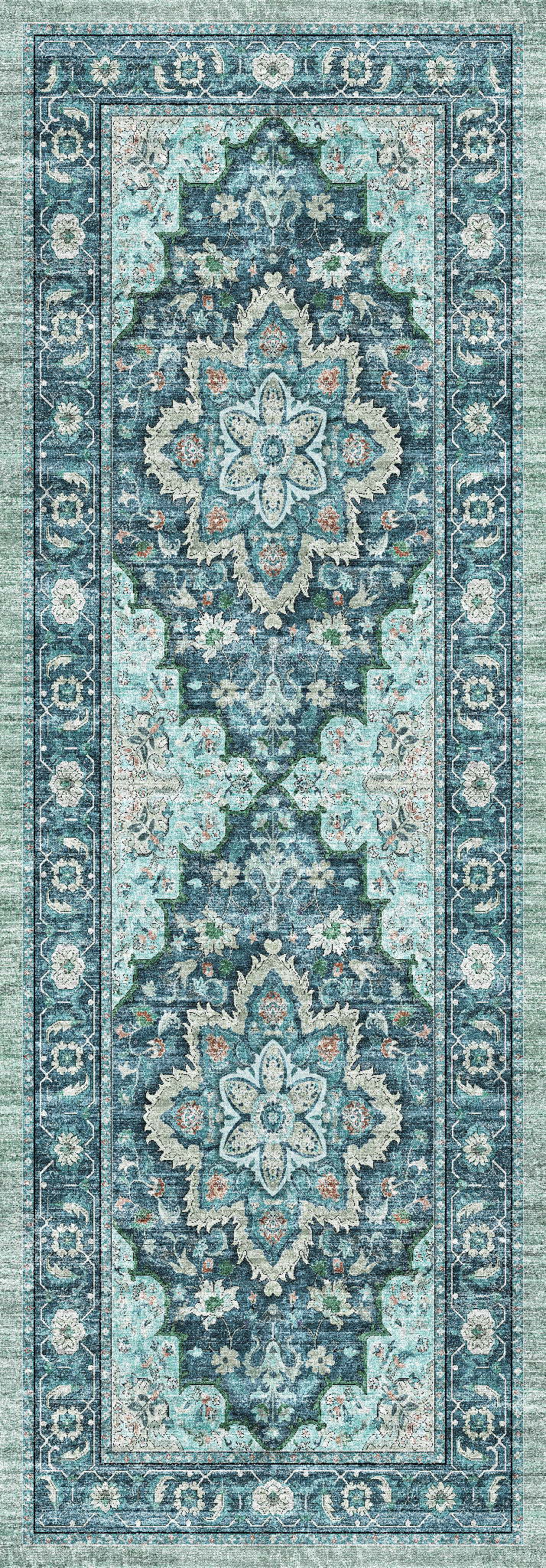 Aubrey Tapis à médaillon classique