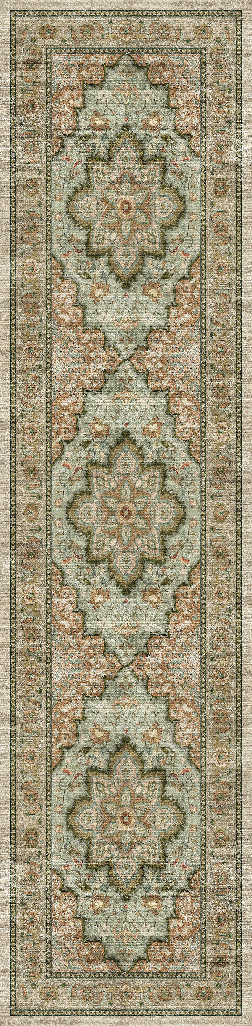 Aubrey Tapis à médaillon classique