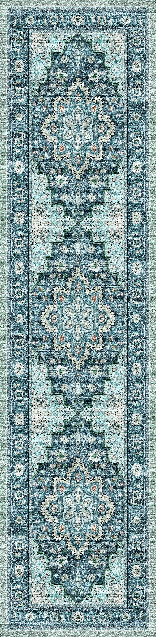 Aubrey Tapis à médaillon classique