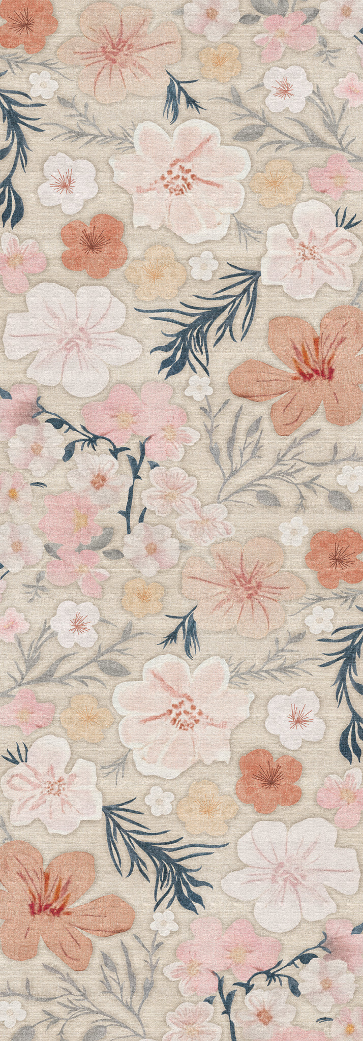 Delphine Teppich mit Blumenmuster