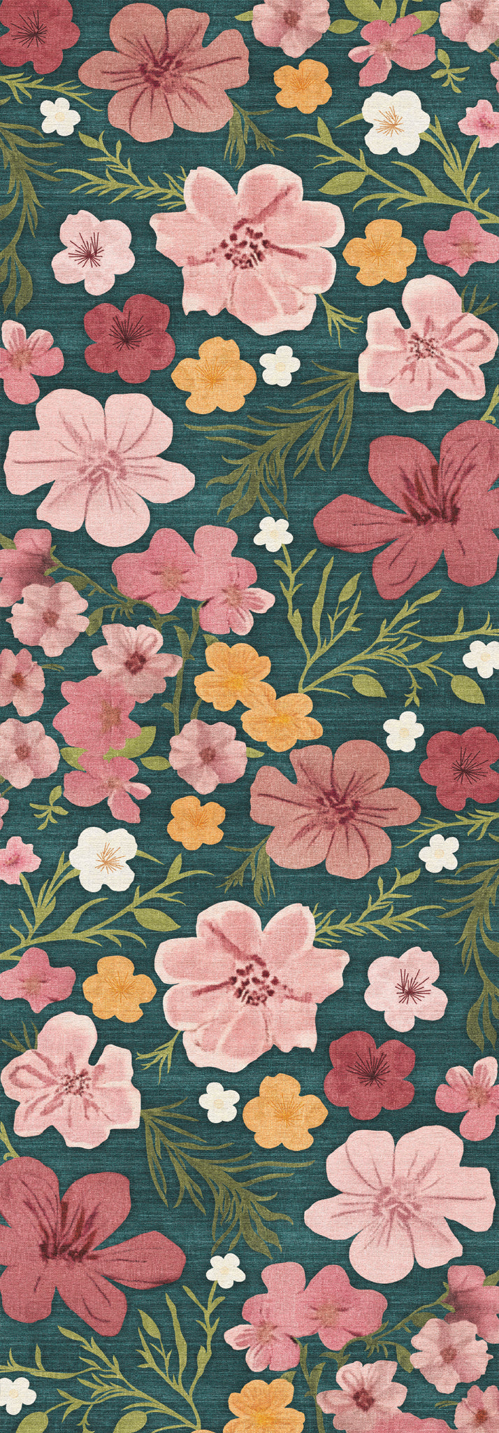 Delphine Teppich mit Blumenmuster