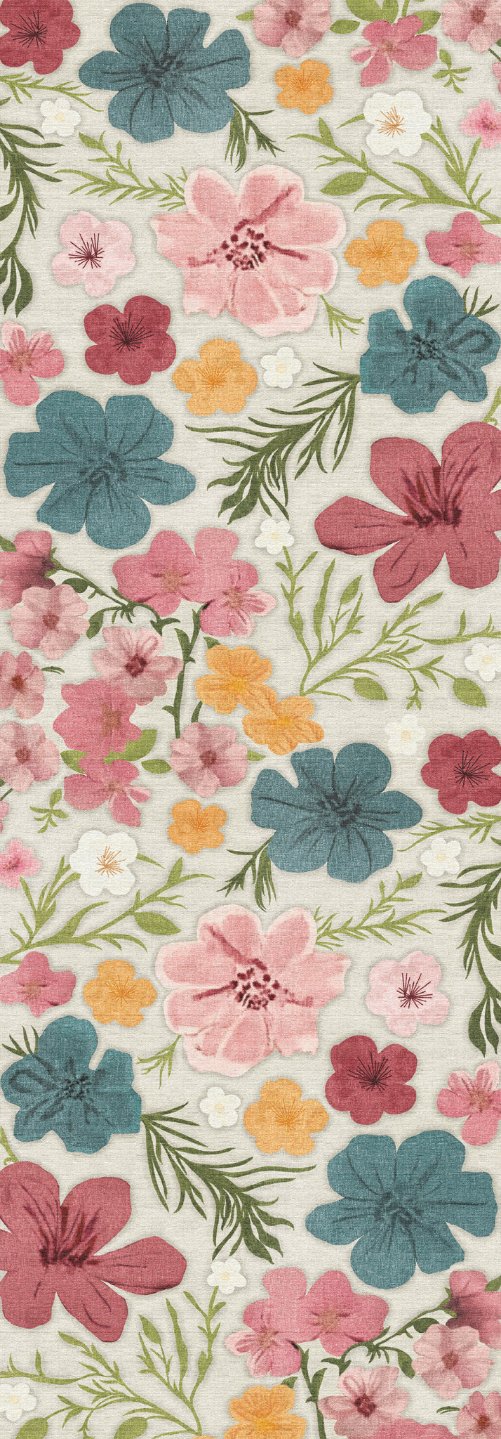 Delphine Teppich mit Blumenmuster