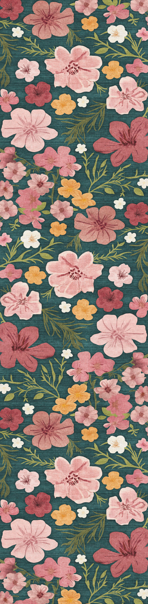 Delphine Teppich mit Blumenmuster