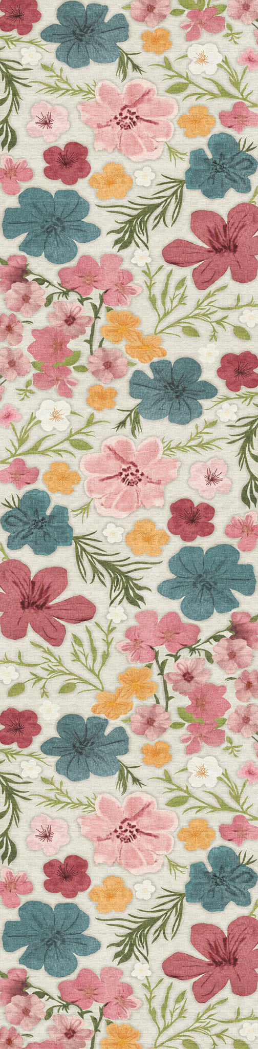 Delphine Teppich mit Blumenmuster