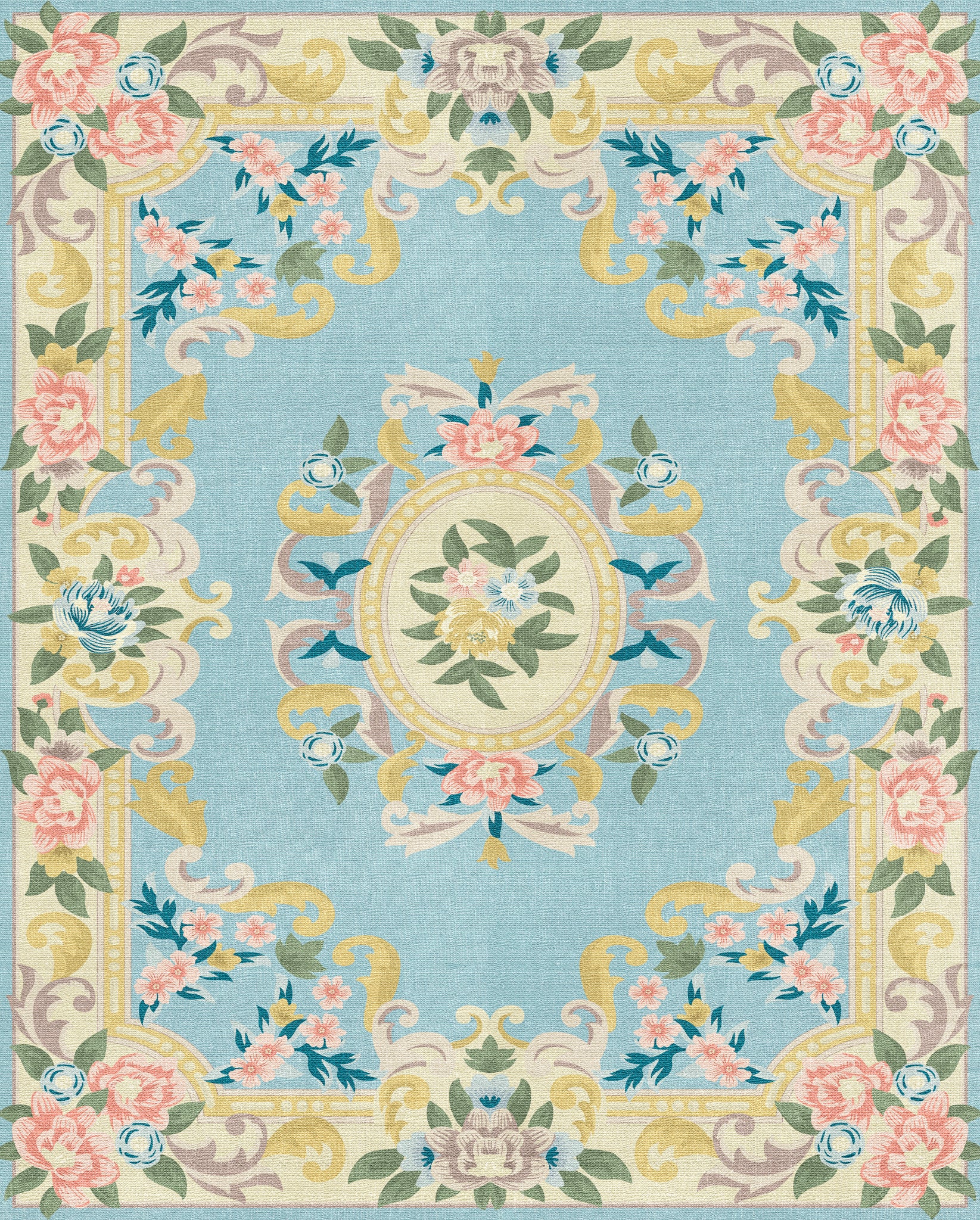 Matilda Romantisk blomma matta