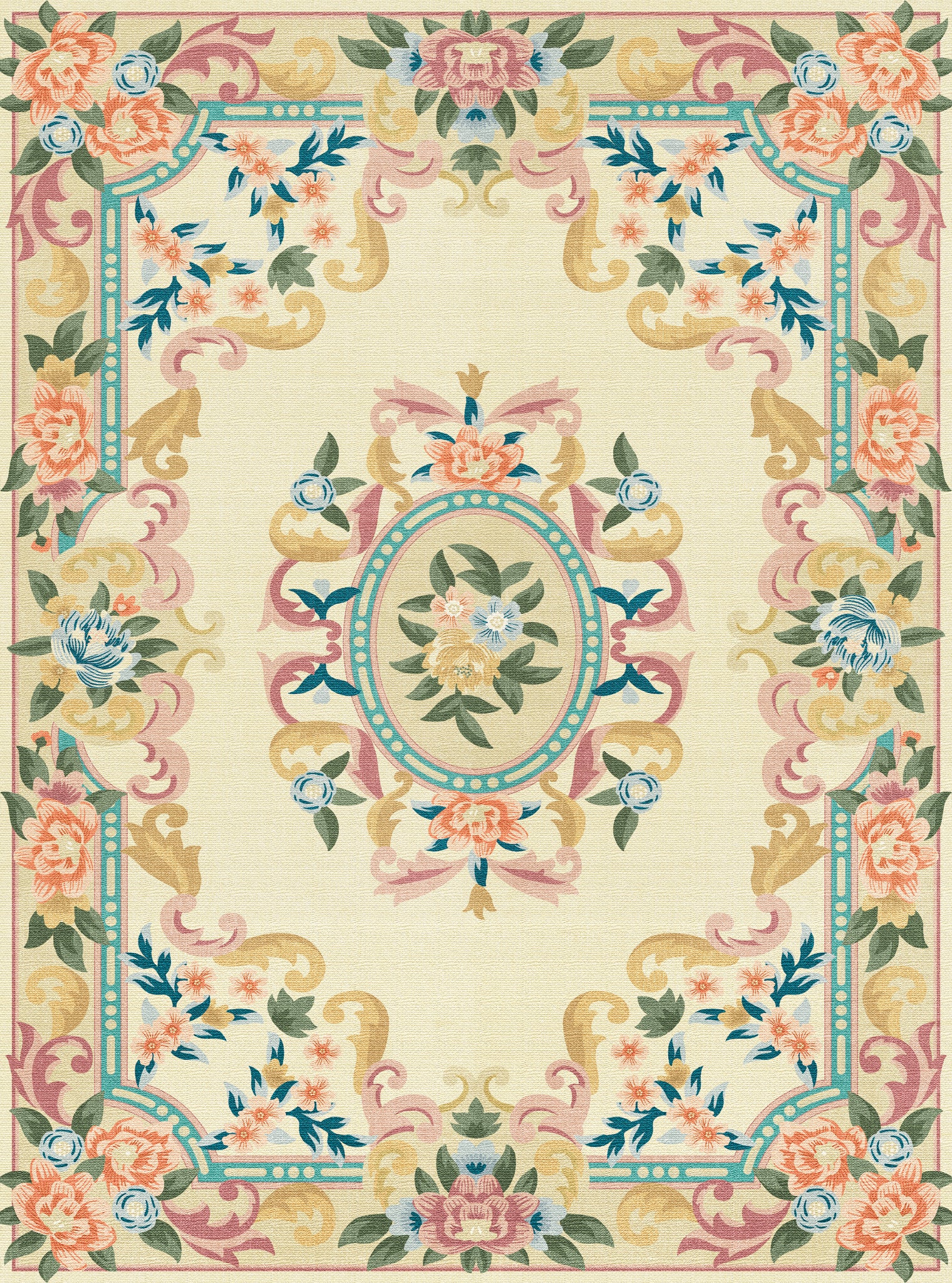 Matilda Romantisk blomma matta