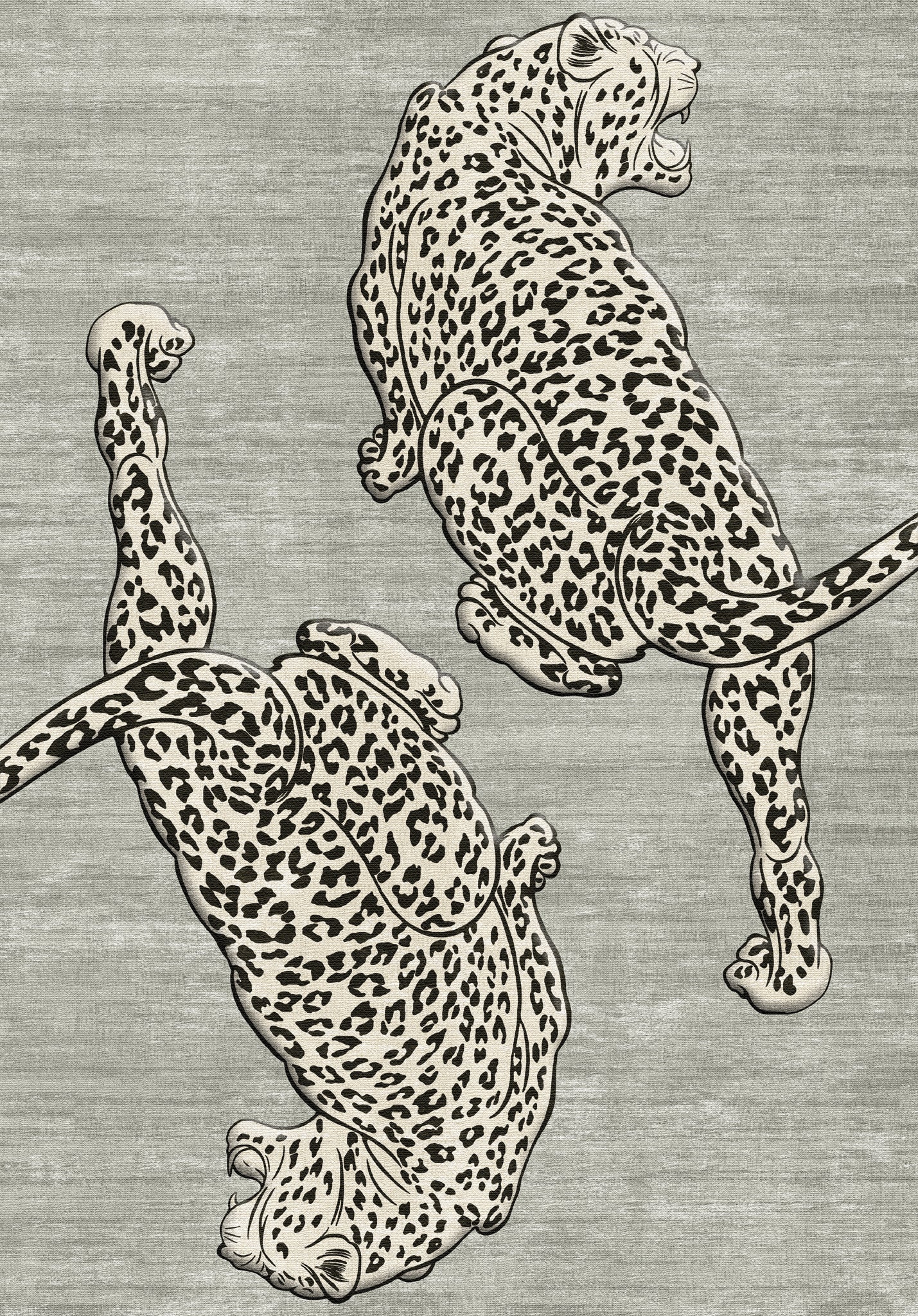 Cyrus Gewagter Teppich mit Leopardenmuster